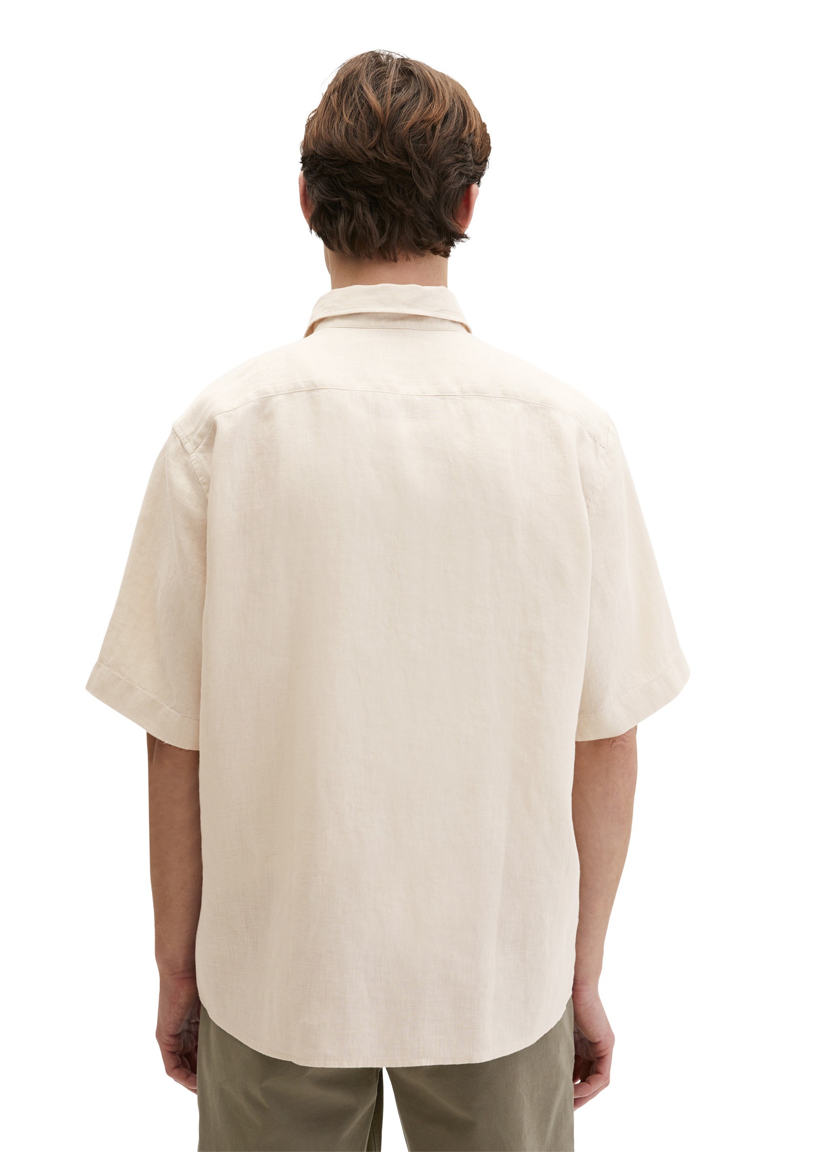 Marc O'Polo Linen Short Sleeve Shirt Light Oat M 2