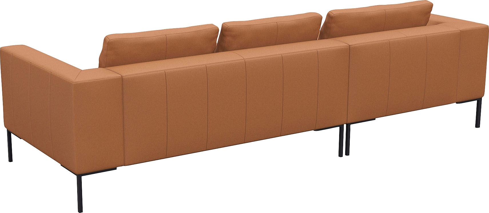 FLEXLUX Ecksofa »Loano, toller Sitzkomfort, L-Form«, modernes Sofa, frei im Raum stellbar, lose Kissen, Kaltschaum im Sitz