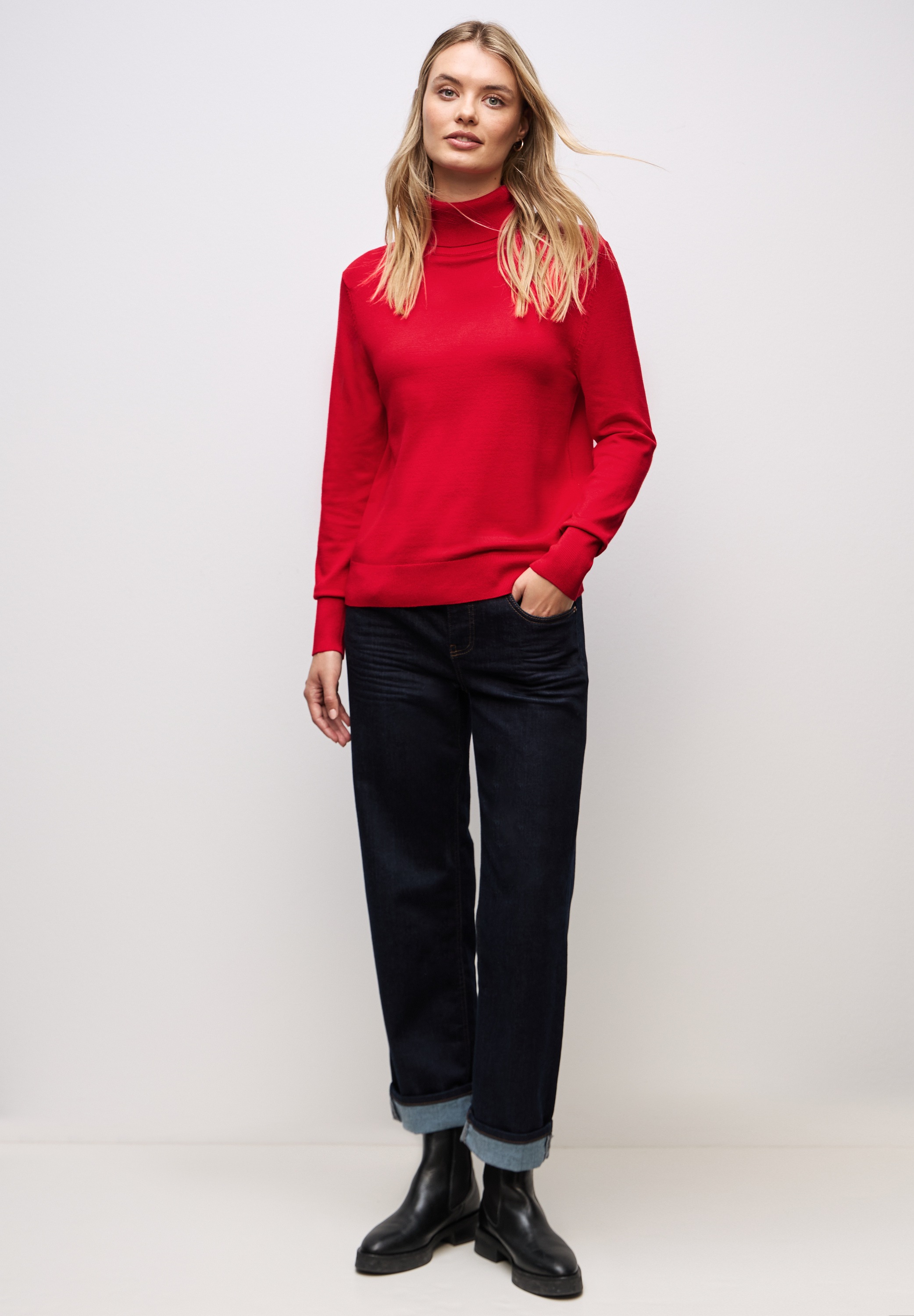 Thumbnail - STREET ONE Rollkragenpullover mit Strick-Struktur