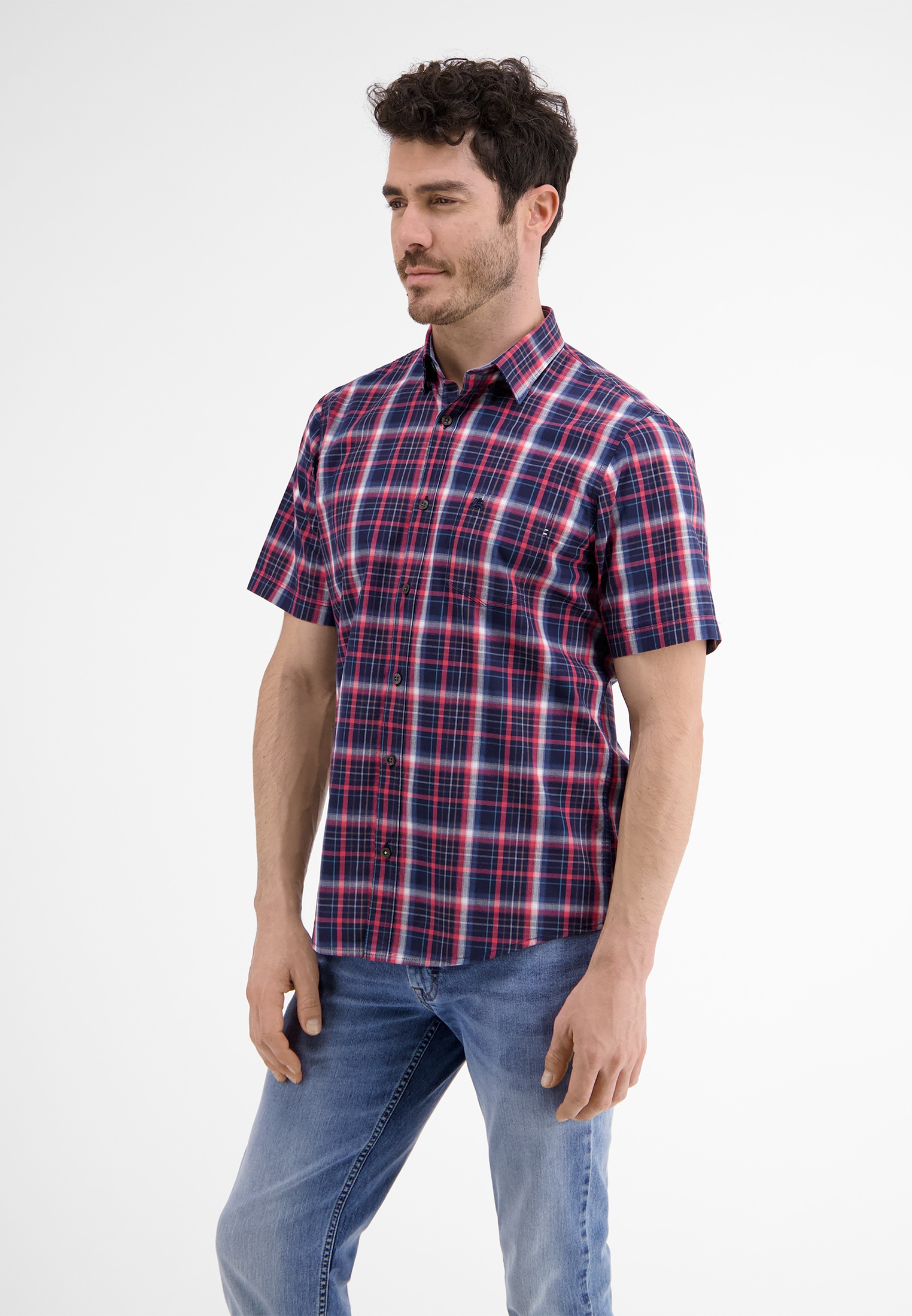 LERROS Kurzarmhemd »LERROS Halbarmhemd *Poplin Check*«