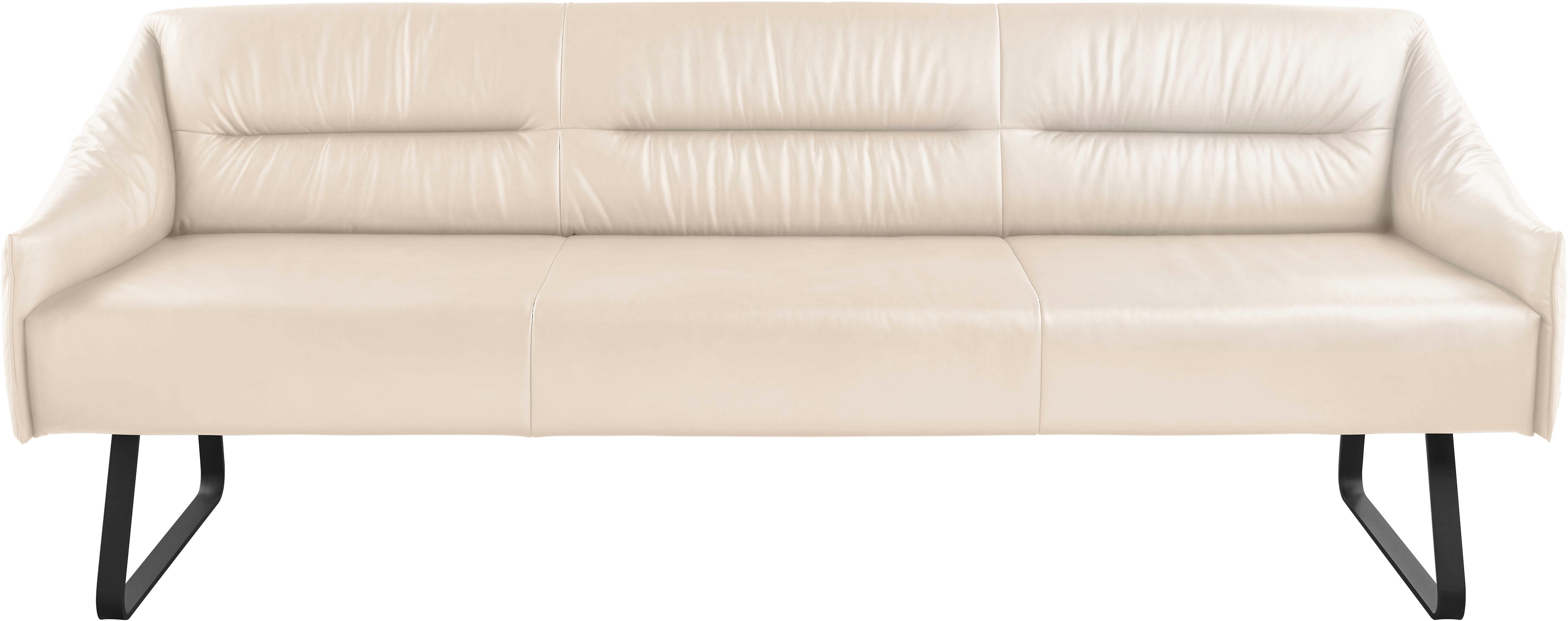 Thumbnail - Musterring Essbank "JustB SP500" 1 Stk. tlg. Metallkufe schwarz, verschiedene Farben, Breite 220 oder 250 cm