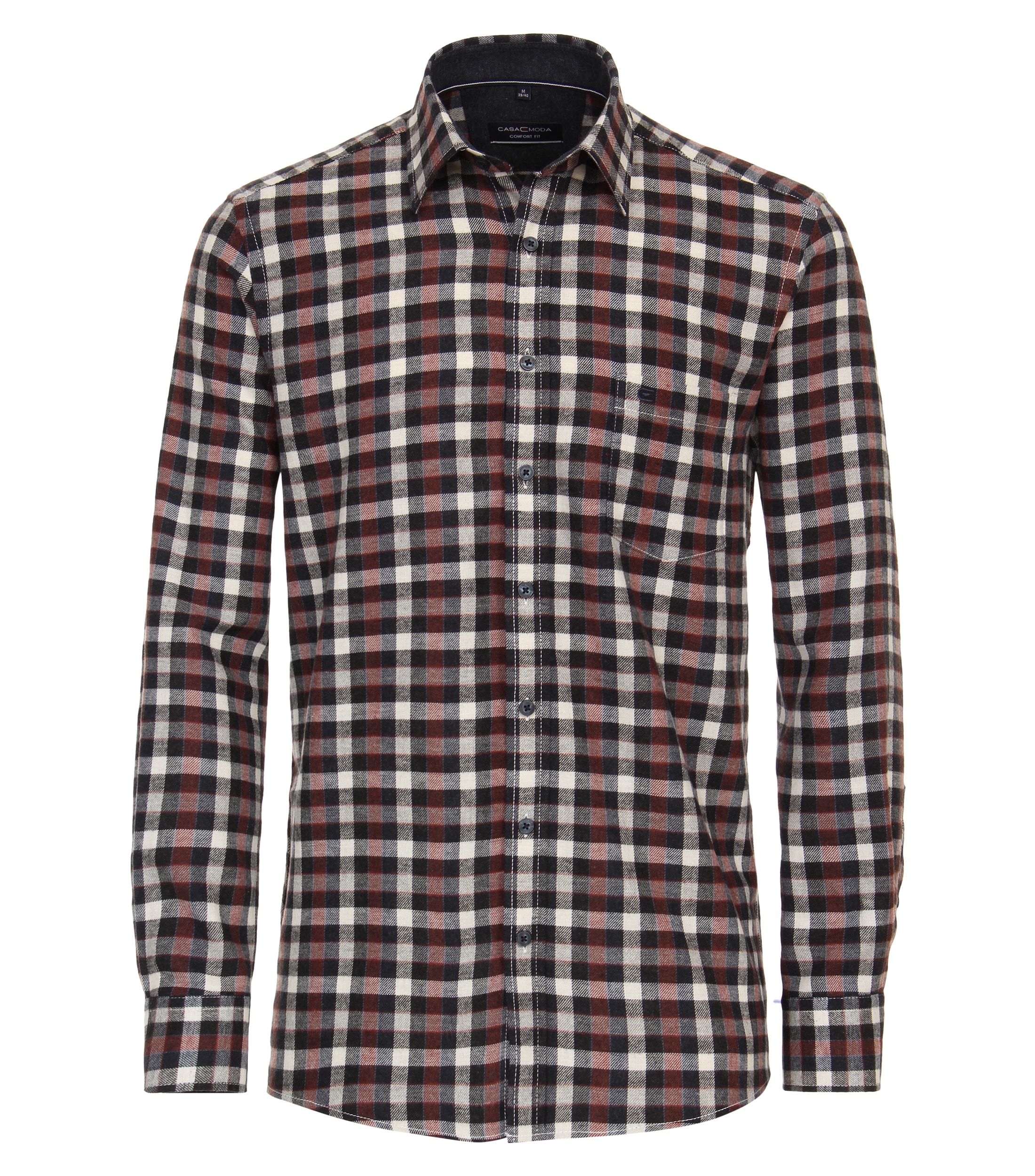 CASAMODA Flanellhemd "CASAMODA Flanellhemd Langarm kariert"