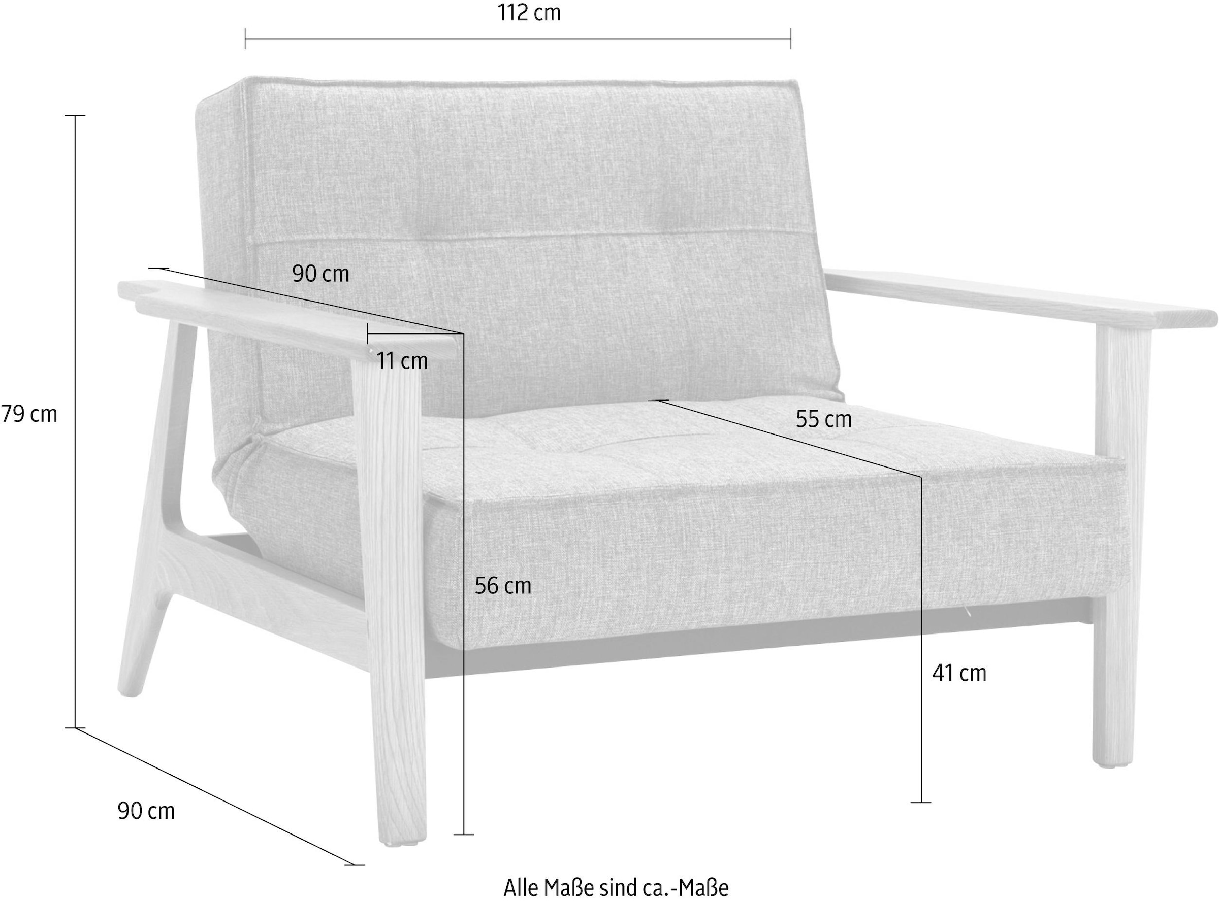 INNOVATION LIVING ™ Sessel »Splitback«, mit Frej Arm, in Eiche, in skandinavischen Design