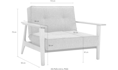 INNOVATION LIVING ™ Sessel »Splitback«, mit Frej Arm, in Eiche, in skandinavischen Design kaufen