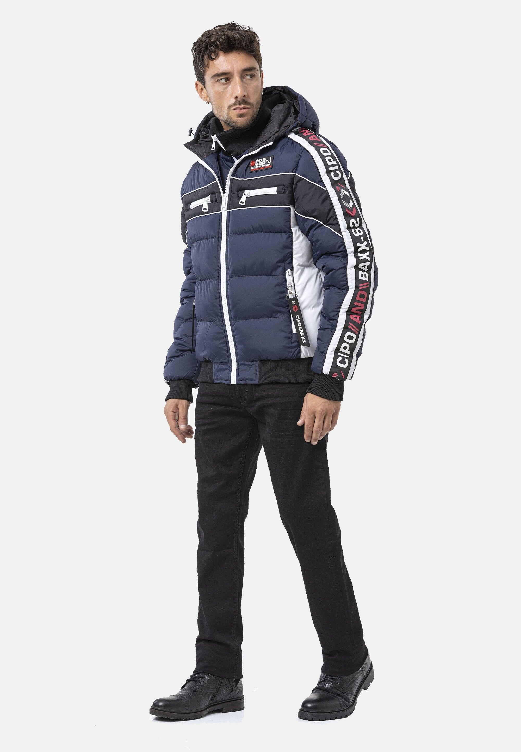 Cipo & Baxx Winterjacke »CM226« mit Kapuze funktional, stylisch & wetterfest