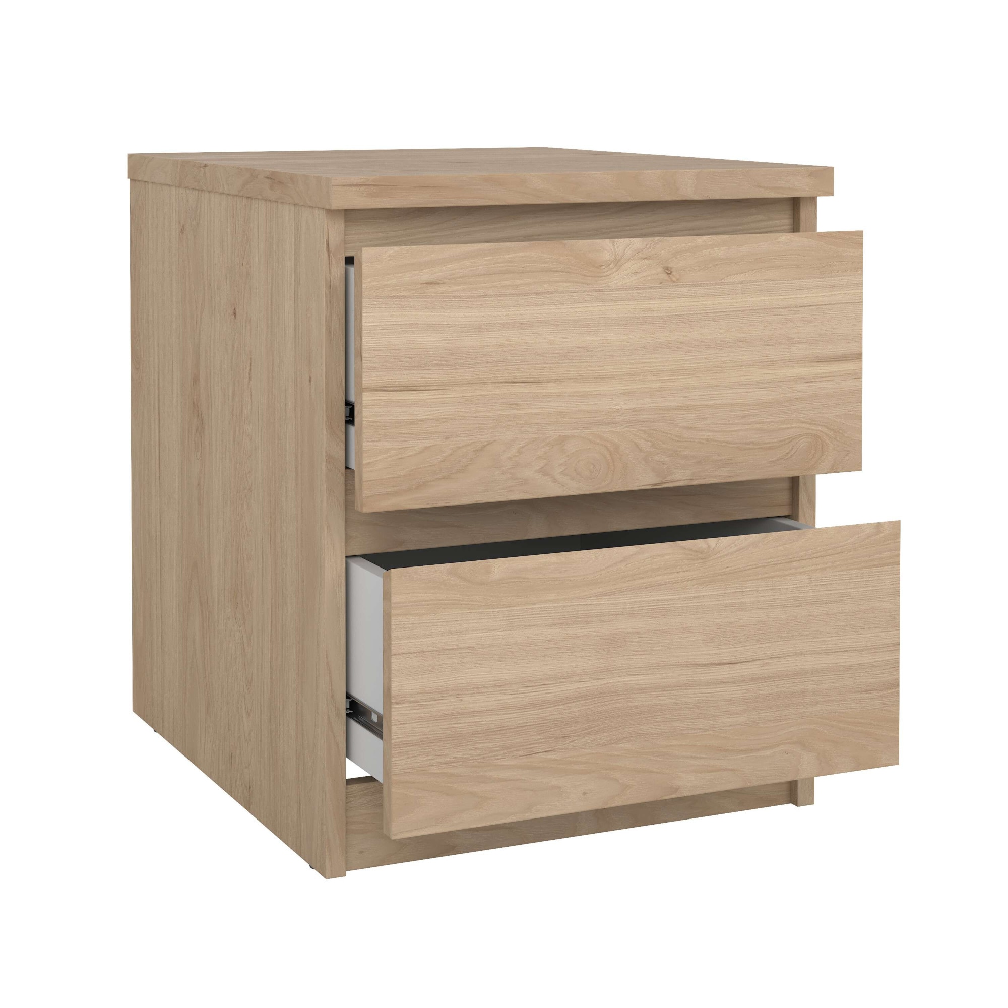 Home affaire Nachttisch »Naia, 2 Schubladen, Aufbewahrung für das Schlafzimmer, grifflose Front« Modern, skandinavisches Design, Schmal, in mehreren Farben