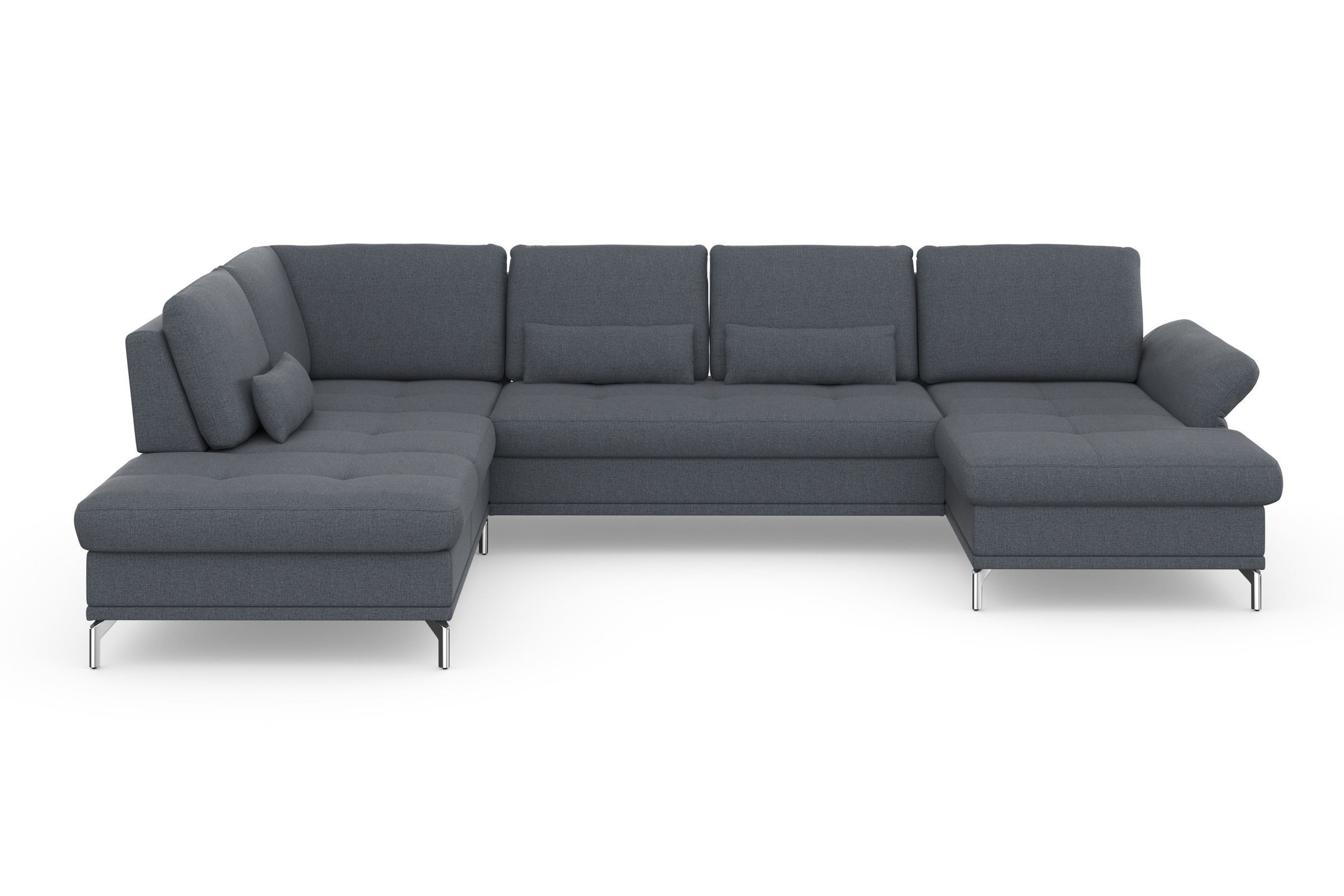 Home affaire Wohnlandschaft "Palm Beach U-Form" Federkern, mit Sitztiefenve günstig online kaufen