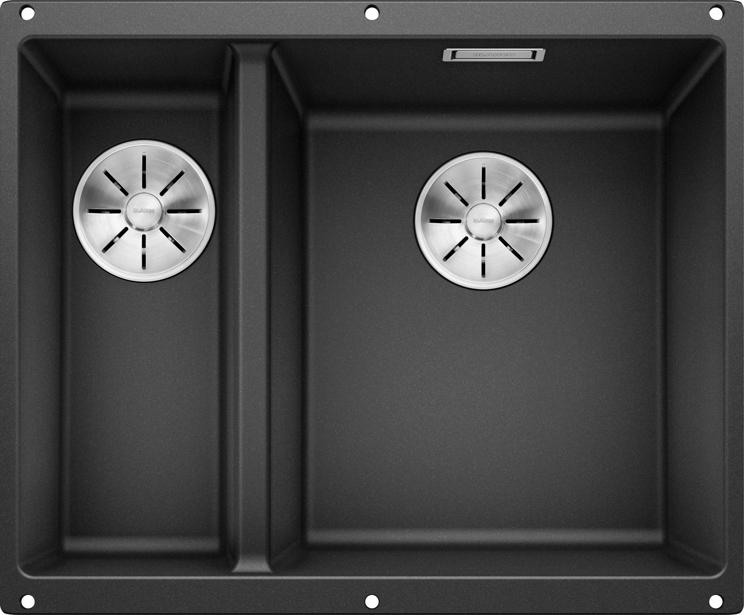 Granitspüle BLANCO, B:55,5cm H:19cmanthrazit, Verbundwerkstoff, Küchenspülen, "SUBLINE 340/160-U"