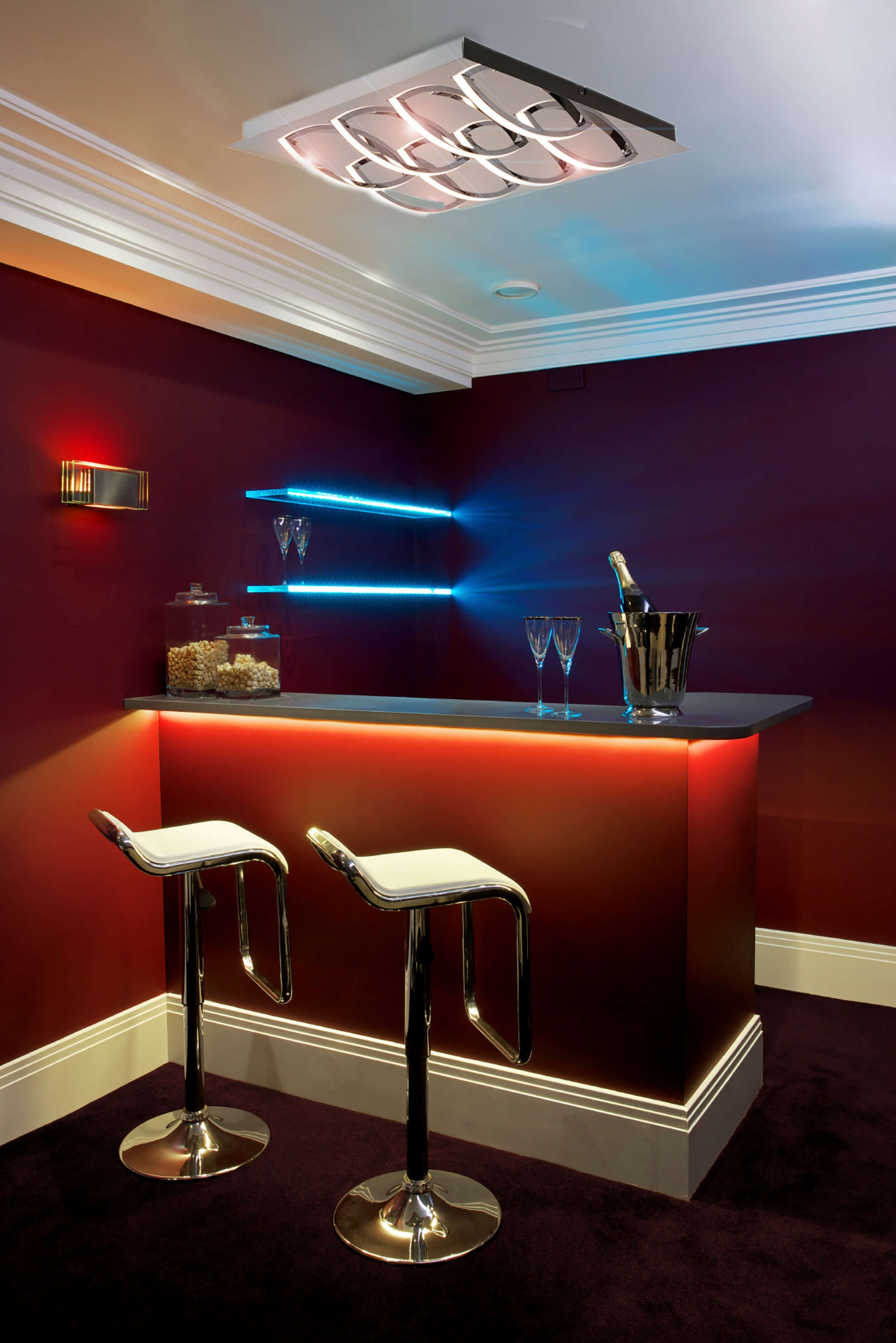 näve LED Deckenleuchte »Manchester« LED-Modul 1 Stk. Warmweiß 3 Stufen dimmbar per Wandschalter, chrom, opal, Lichtfarbe warmweiß