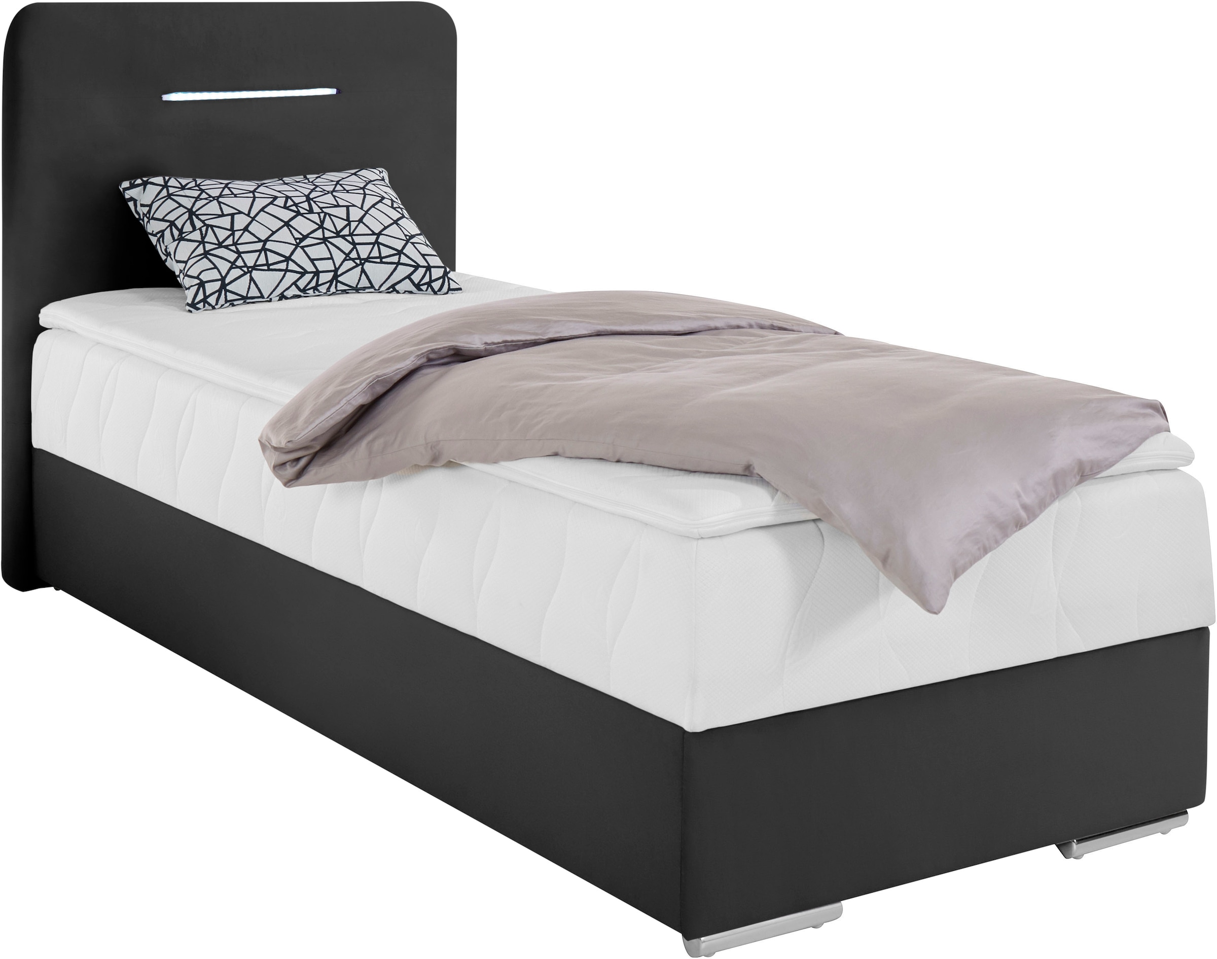 COTTA Boxbett »Lighstar« inklusive LED-Beleuchtung, Topper, Bettkasten und Zierkissen