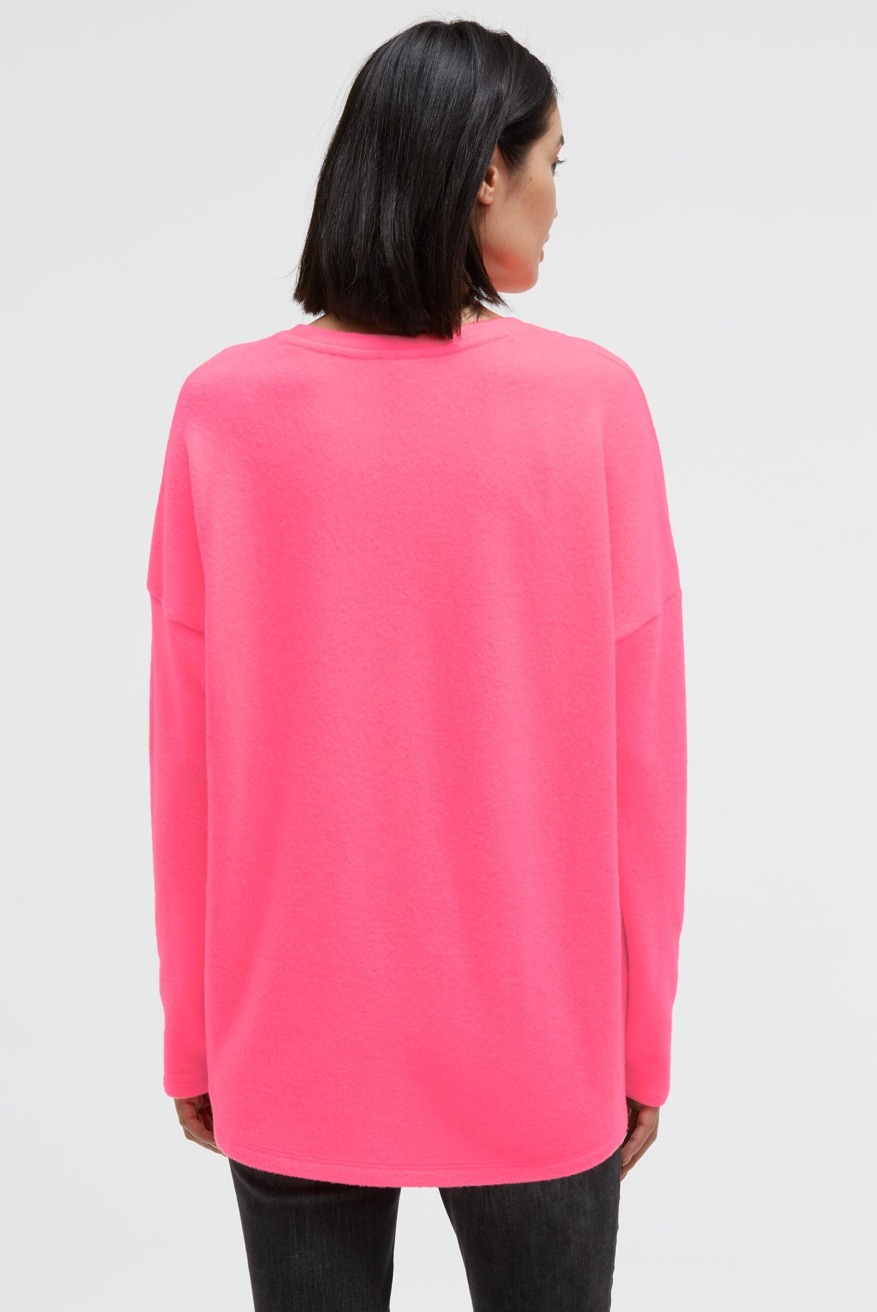 SOCCX Rundhalspullover mit überschnittenen Schultern