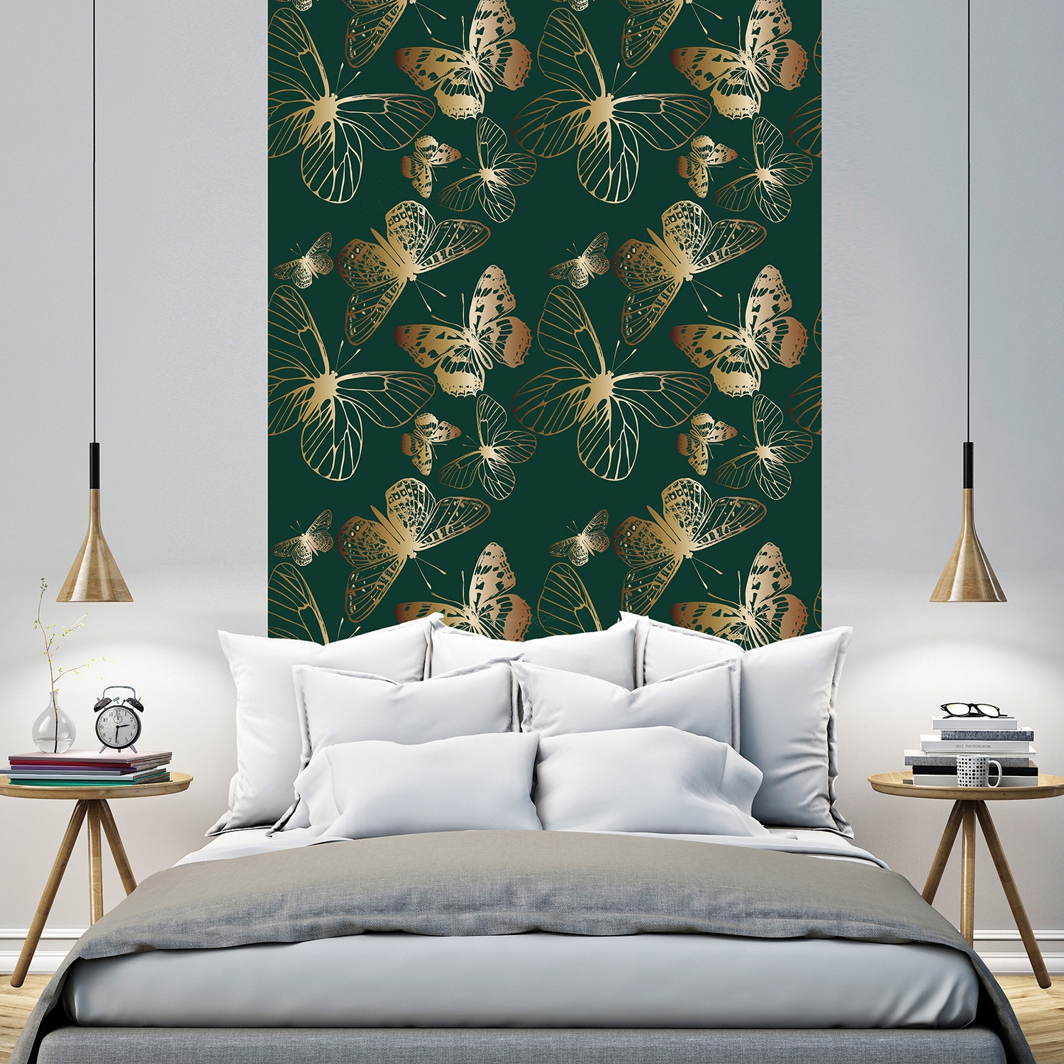queence Vinyltapete »Sonia«, bedruckt-Motiv-botanisch-floral-gemustert-natürlich, 90x250cm, selbstklebend, kinderleichte Anbringung, Sticker