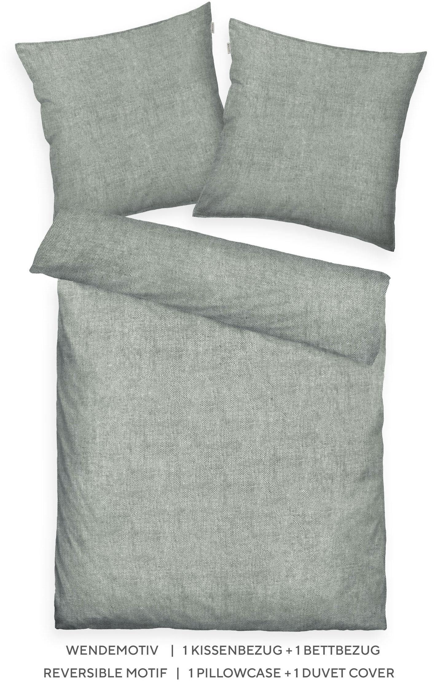 Thumbnail - TOM TAILOR HOME Bettwäsche "WOVEN MELANGE in Gr. 135x200cm oder 155x220cm" 2 Stk. new bedroom, Doppelnaht am Kissen, gew...