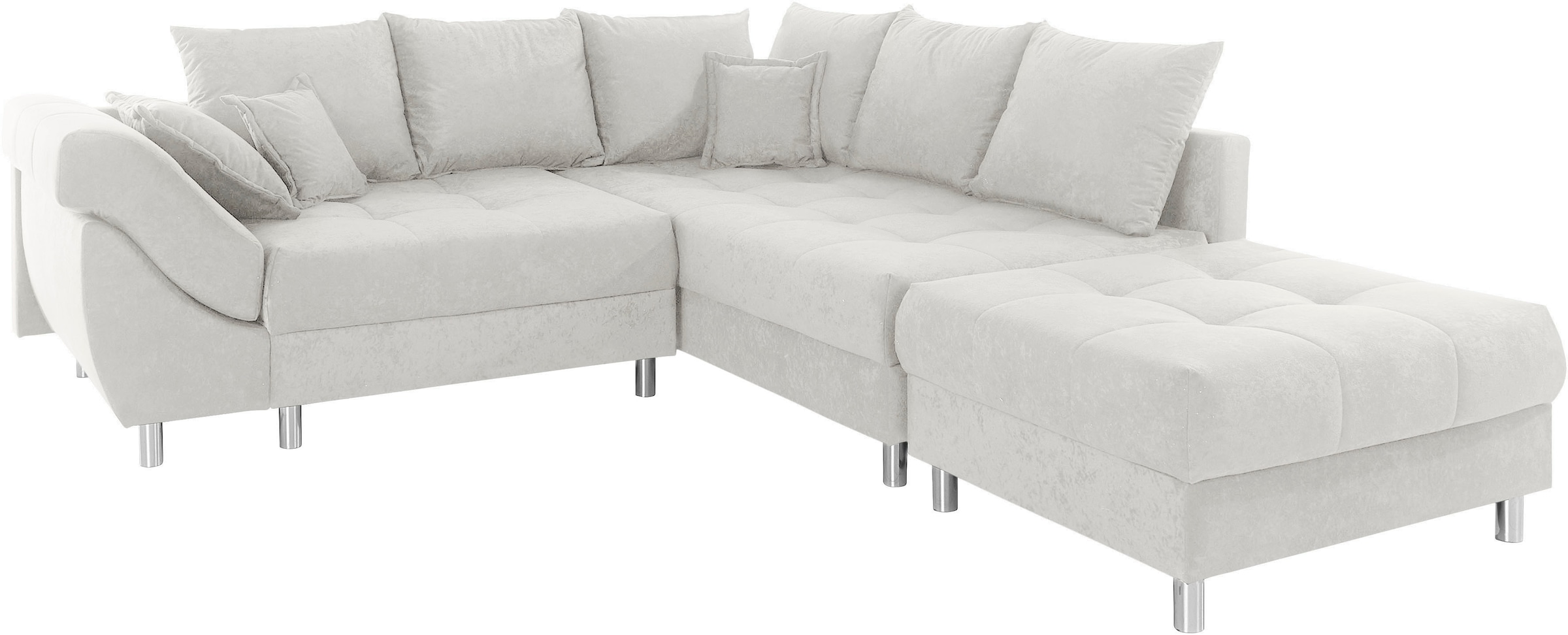 COLLECTION AB Ecksofa »(Spar-Set) Innsbruck L-Form und Hocker«, (Spar-Set), Ecksofa und Hocker, Recamiere links oder rechts montierbar