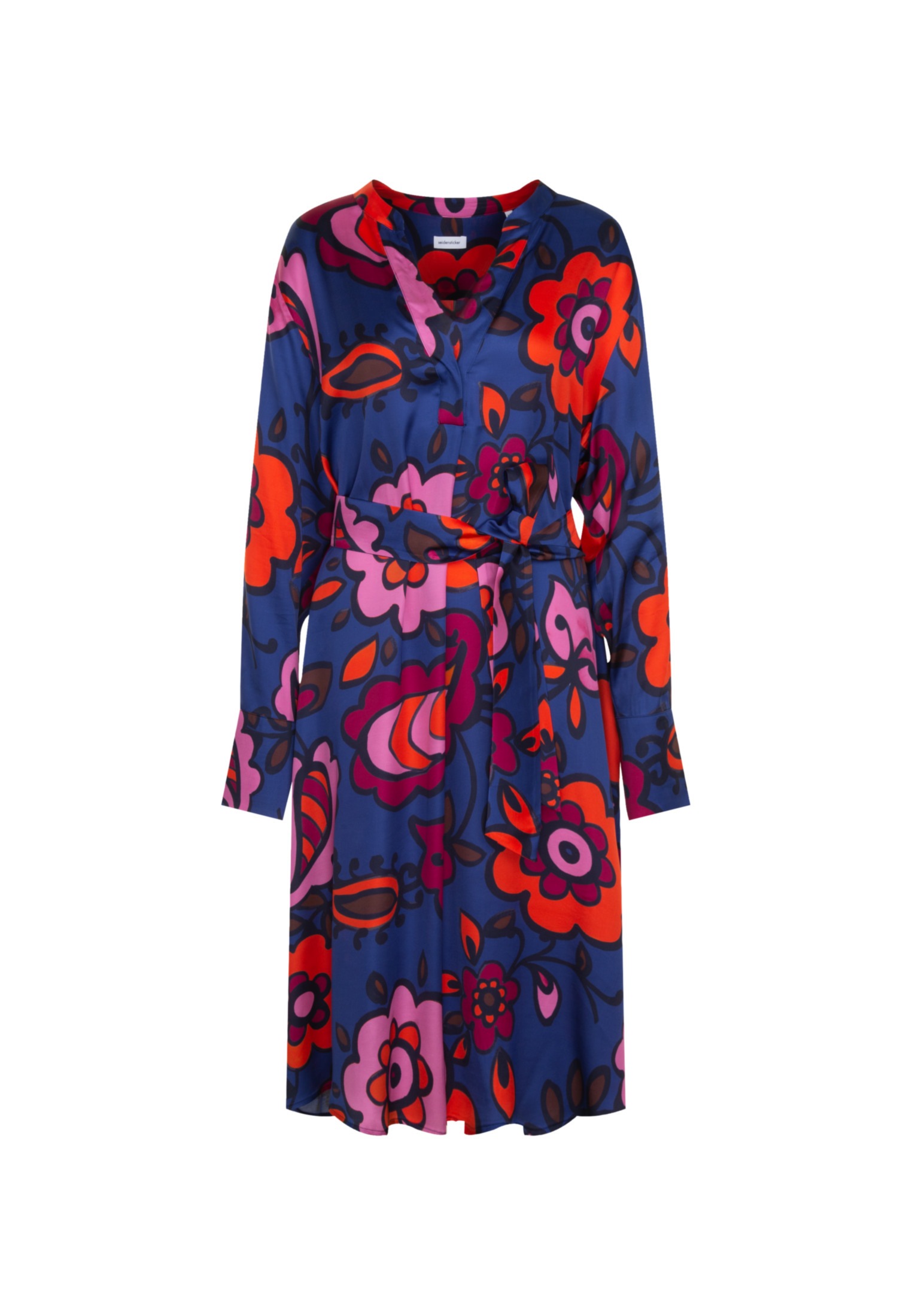 seidensticker Sommerkleid, Langarm Kragen Druck