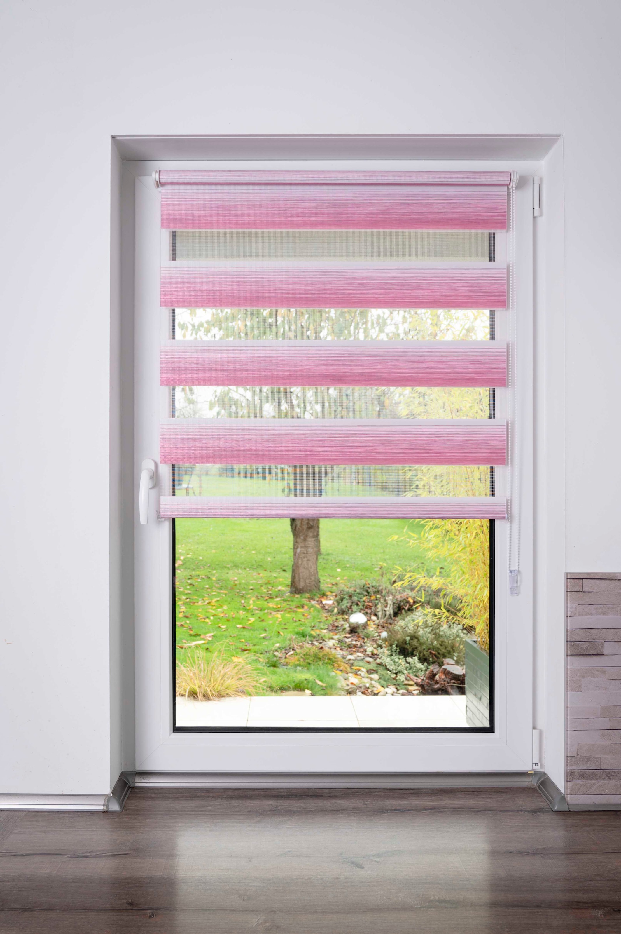 K-HOME Doppelrollo »mit schönen Farbverlauf« Lichtschutz ohne Bohren freihängend