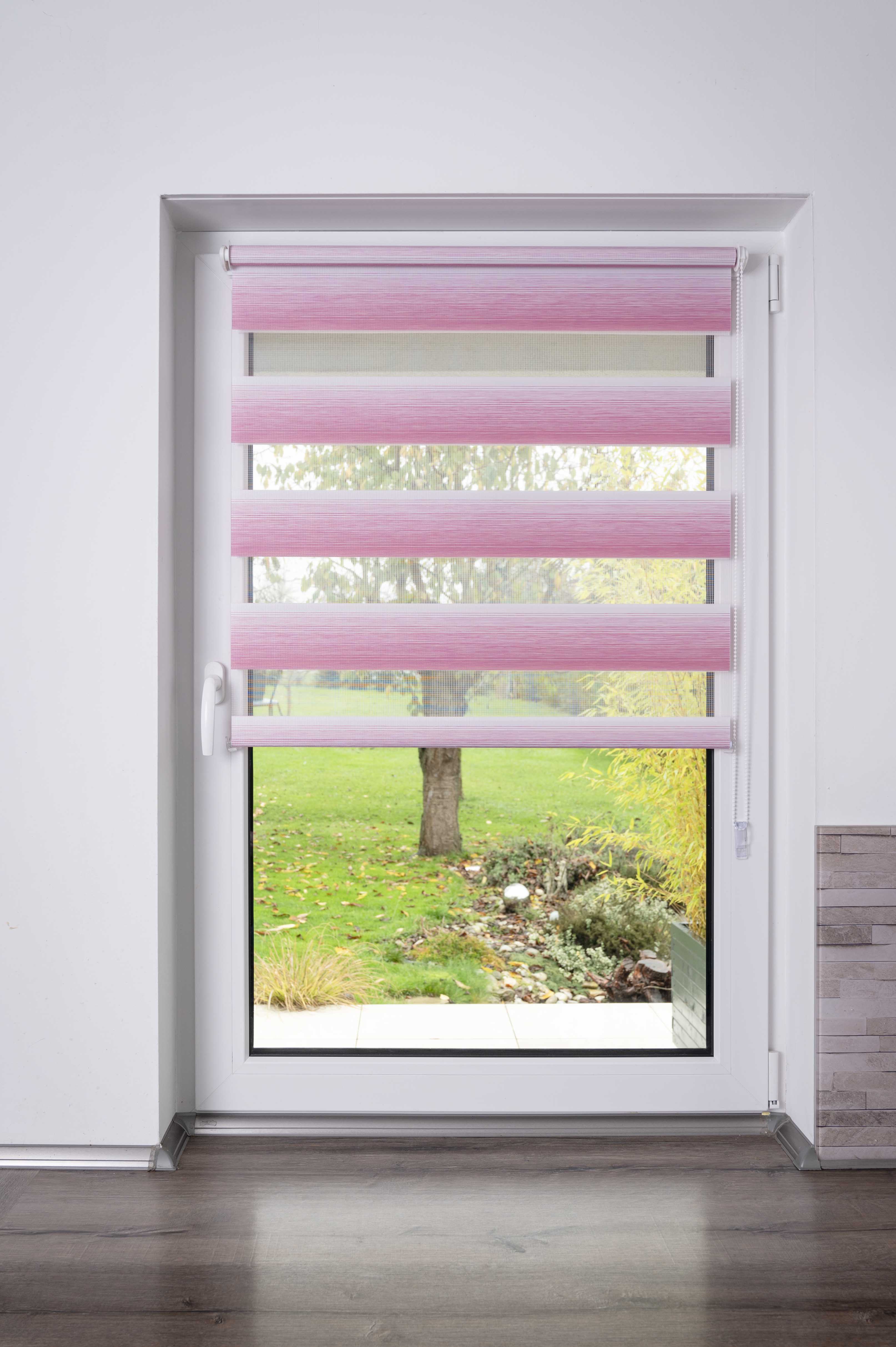 Thumbnail - K-HOME Doppelrollo "mit schönen Farbverlauf" Lichtschutz ohne Bohren freihängend