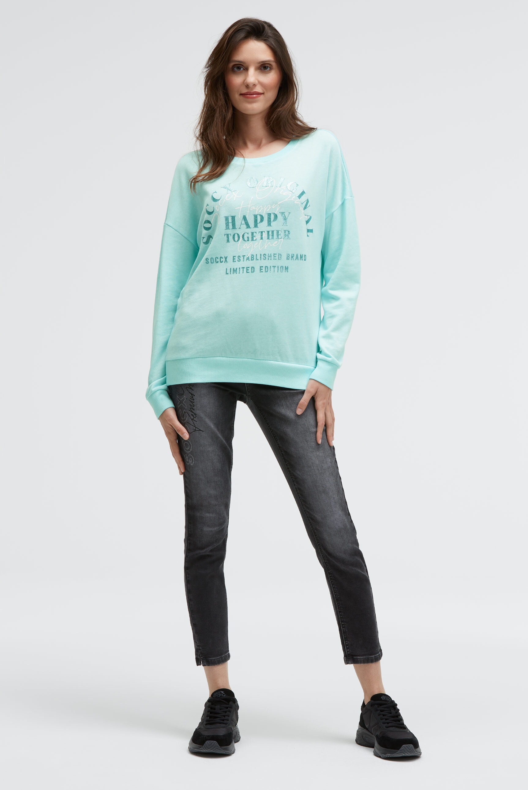 SOCCX Sweater , mit überschnittenen Schultern
