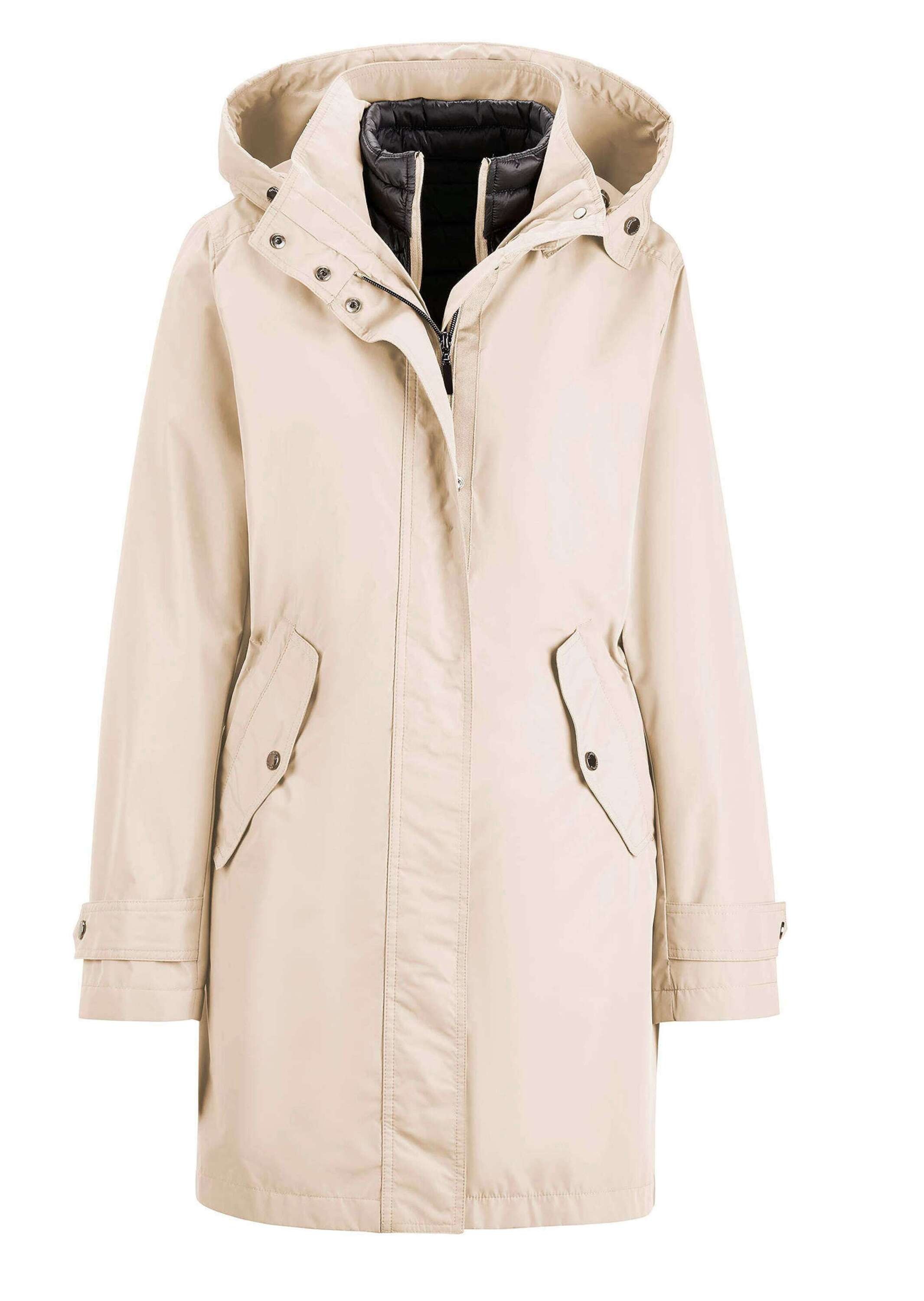 Funktionsjacke GOLDNER "Kurzgröße Alljahresjacke", Damen, Gr. 20, grau (kiesel), Obermaterial: 100% Polyester PES., Sonstiges, Jacken Funktionsjacke, Jacke mit herausnehmbarer Steppjacke