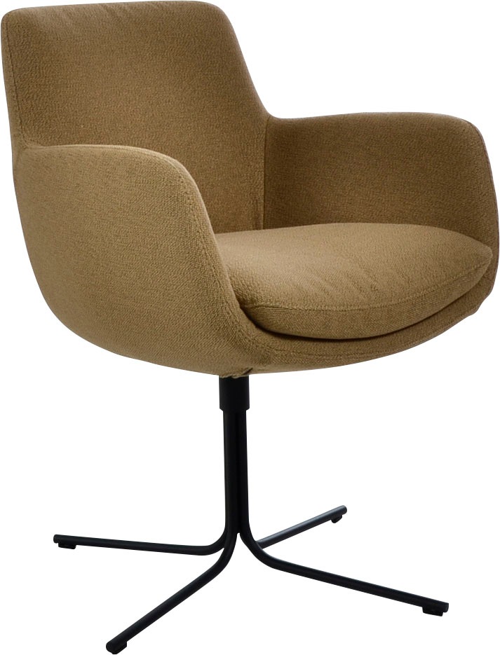 K+W Komfort & Wohnen Drehstuhl "Pego" () filigranem 4-Fuß-Gestell in schwar günstig online kaufen