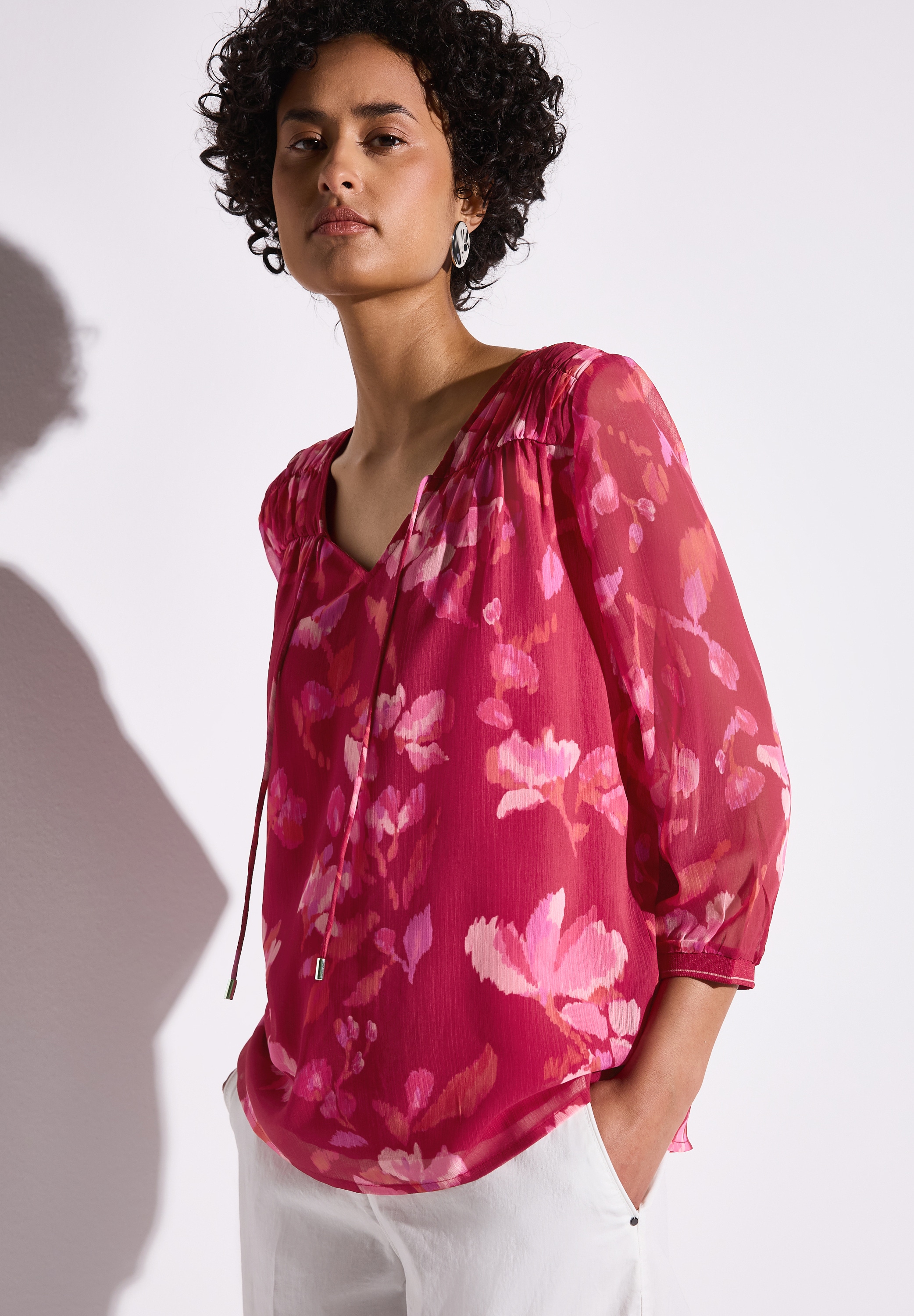 STREET ONE Chiffonbluse, mit All-Over Print