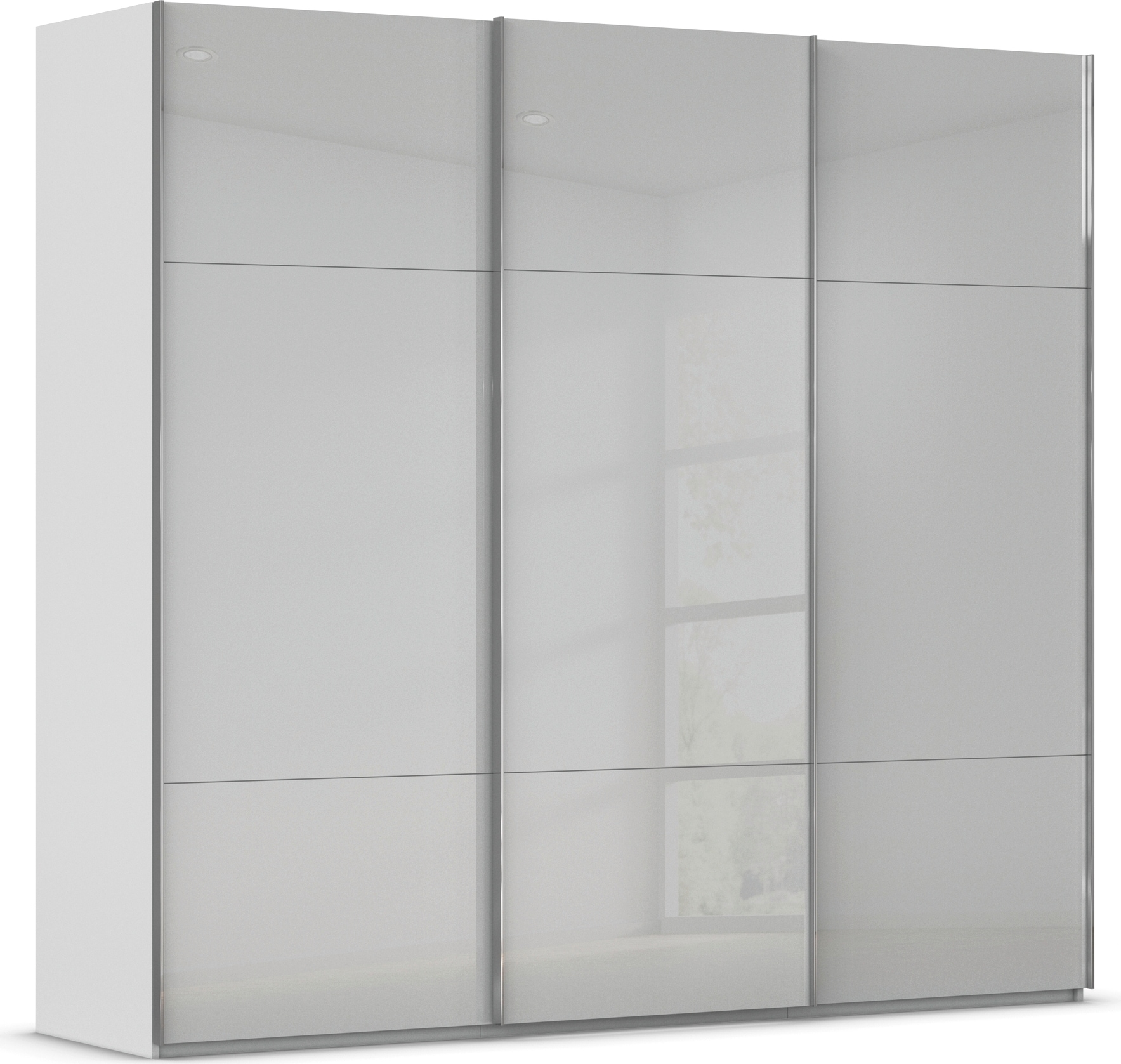 rauch Schwebetürenschrank "Kleiderschrank Schrank Garderobe Schlafzimmerschrank CONTIDO" 3 verschiedene Ausstattungen BASIC/CLASSIC/PREMIUM, aus hochwertigem Material in 6 Breiten 2 Griff-Farben MADE IN GERMANY