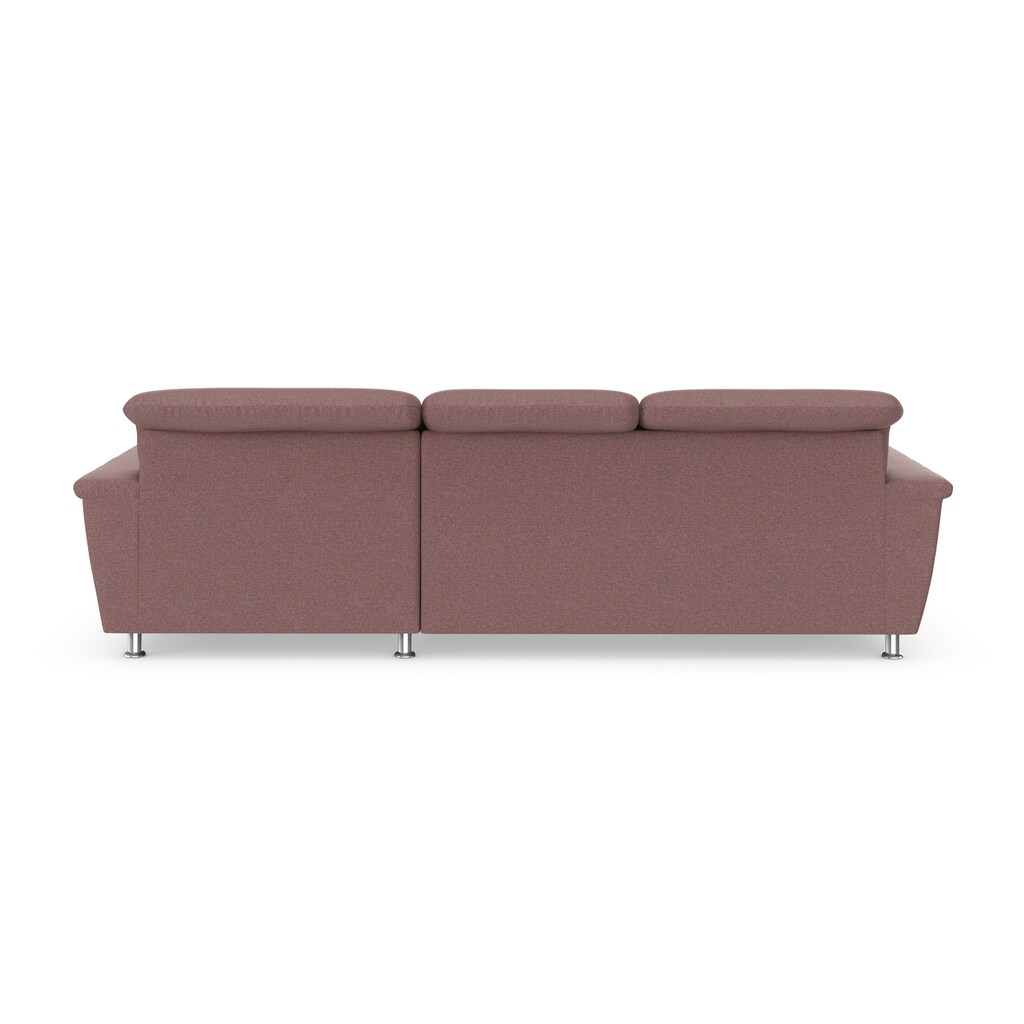 DOMO collection Ecksofa Franzi, wahlweise mit Bettfunktion, Bettkasten und Kopfteilverstellung