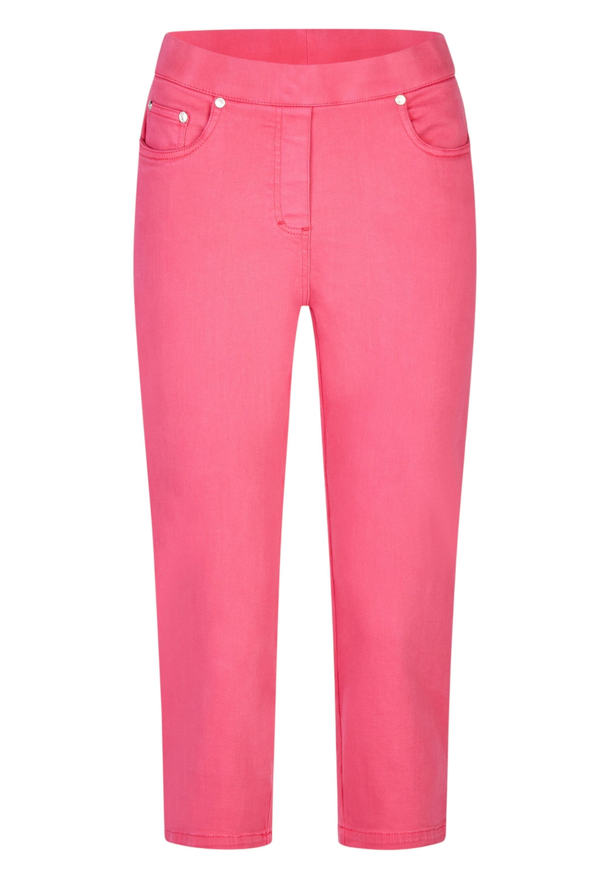 NAVIGAZIONE Damen Caprijeans "NAVIGAZIONE Caprijeans", pink, Gr. 44, uni, Obermaterial: 89% Baumwolle CO. 6% Polyester PES. 5% Elasthan EL., Jeans,
