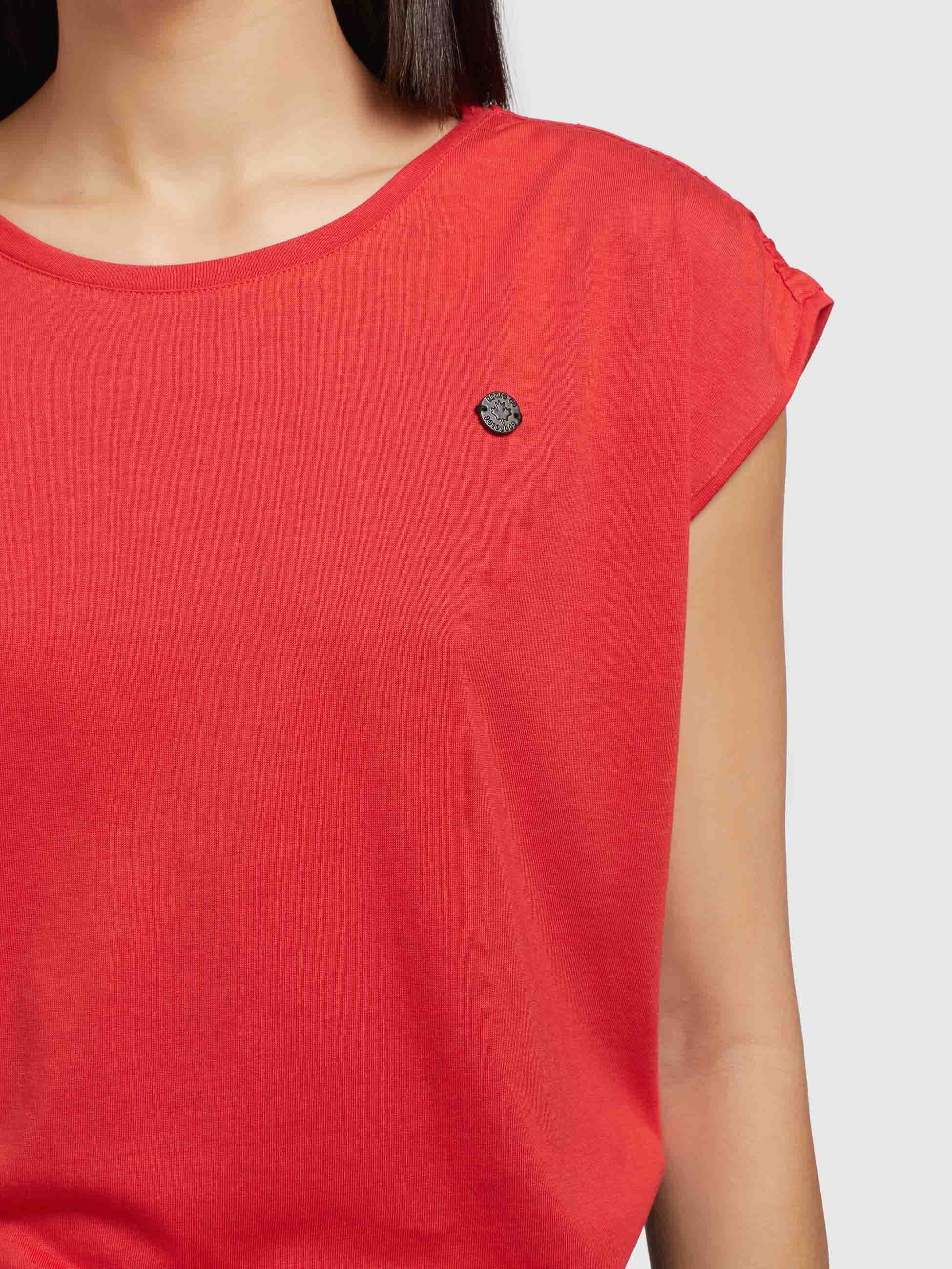 khujo T-Shirt »TALAJA2«, mit kleinem Schlitz am Rücken