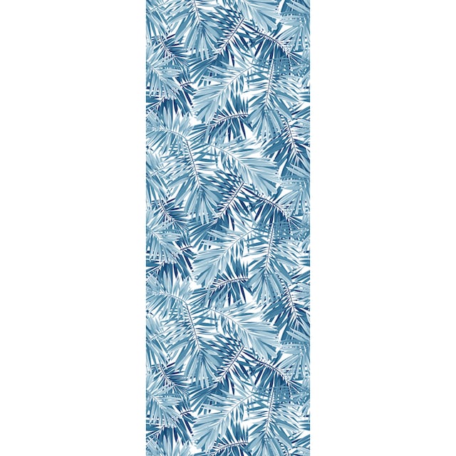 queence Vinyltapete »Tropische Blätter-Blau«, 90 x 250 cm, selbstklebend  kaufen | BAUR