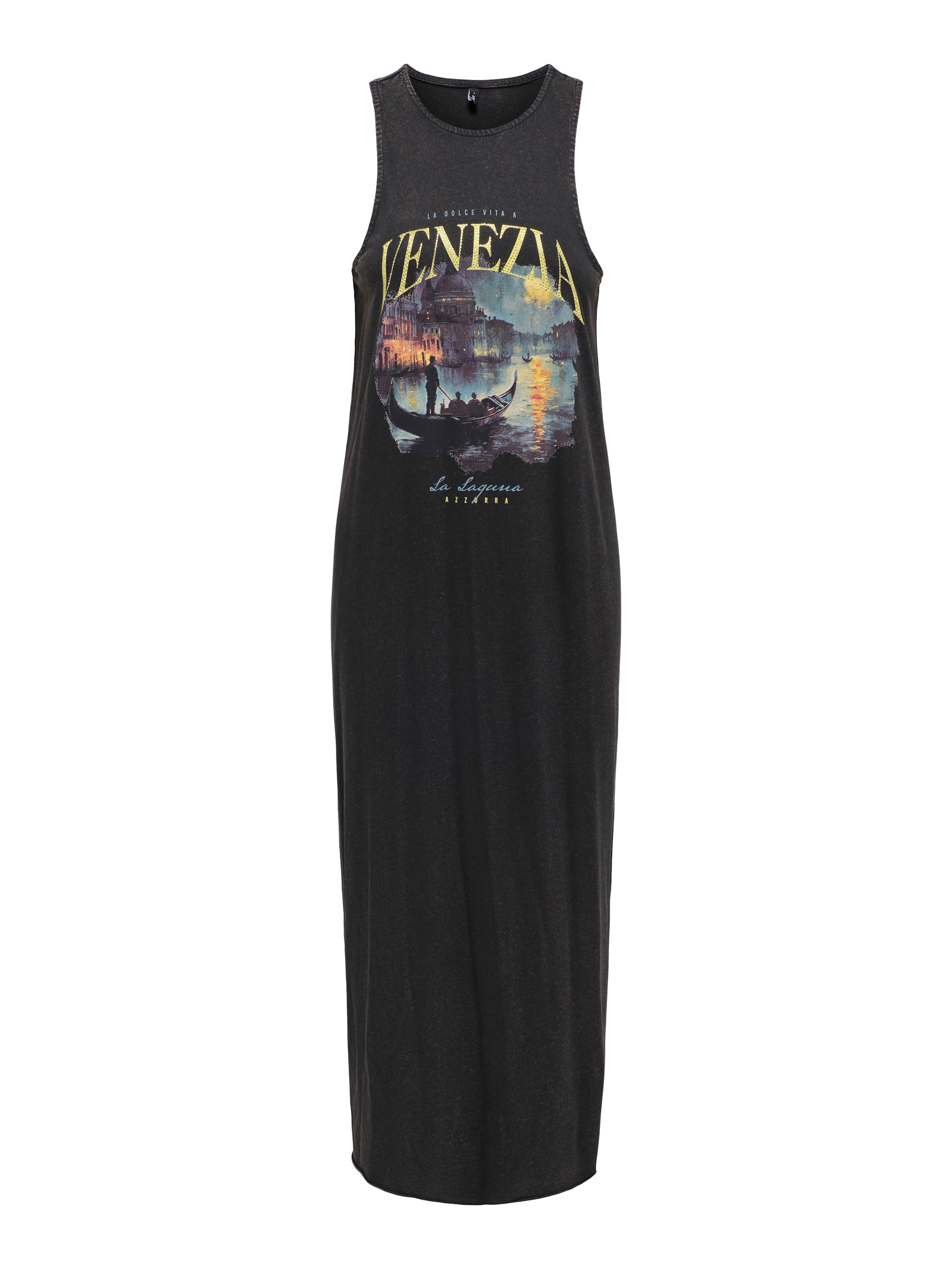 ONLY Jerseykleid »ONLLUCY LIFE S/L DRIVE DRESS BOX JRS« Baumwolle, regular fit, Rundhals, Frontdruck