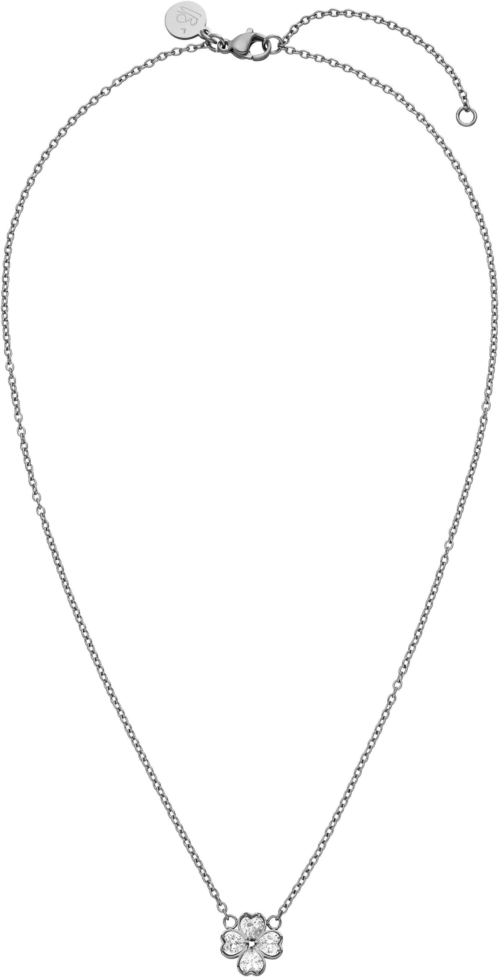 Purelei Kette mit Anhänger »Schmuck Geschenk Cuore Kleeblatt, 22421-Necklace-Cuore«, mit Zirkonia (synth.)