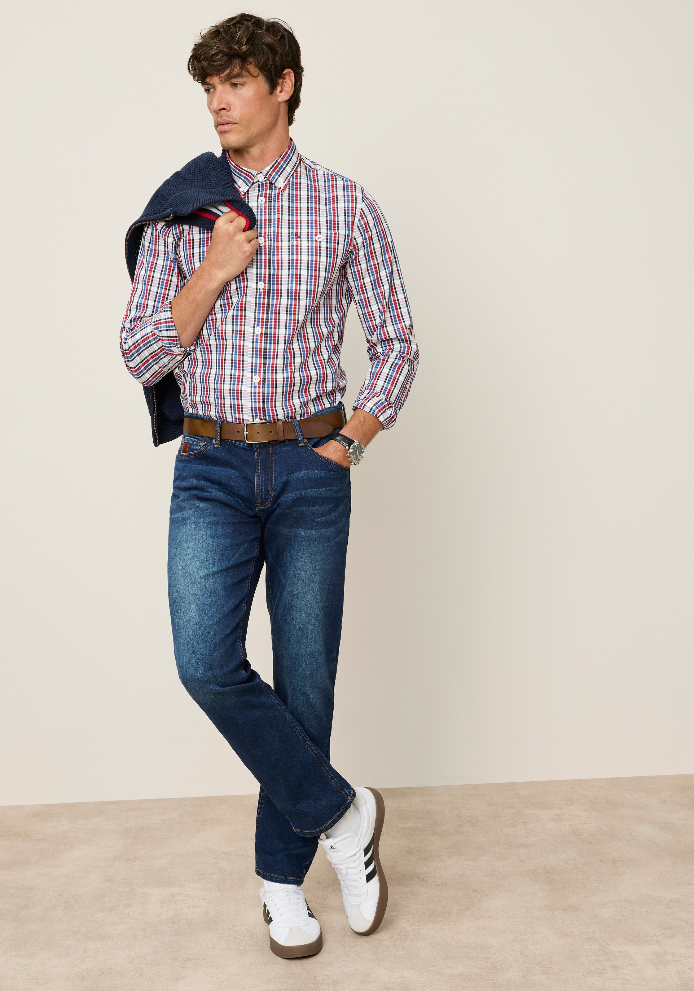Man's World Karohemd Zeitloses Karohemd im Regular Fit – vielseitig kombinierbar
