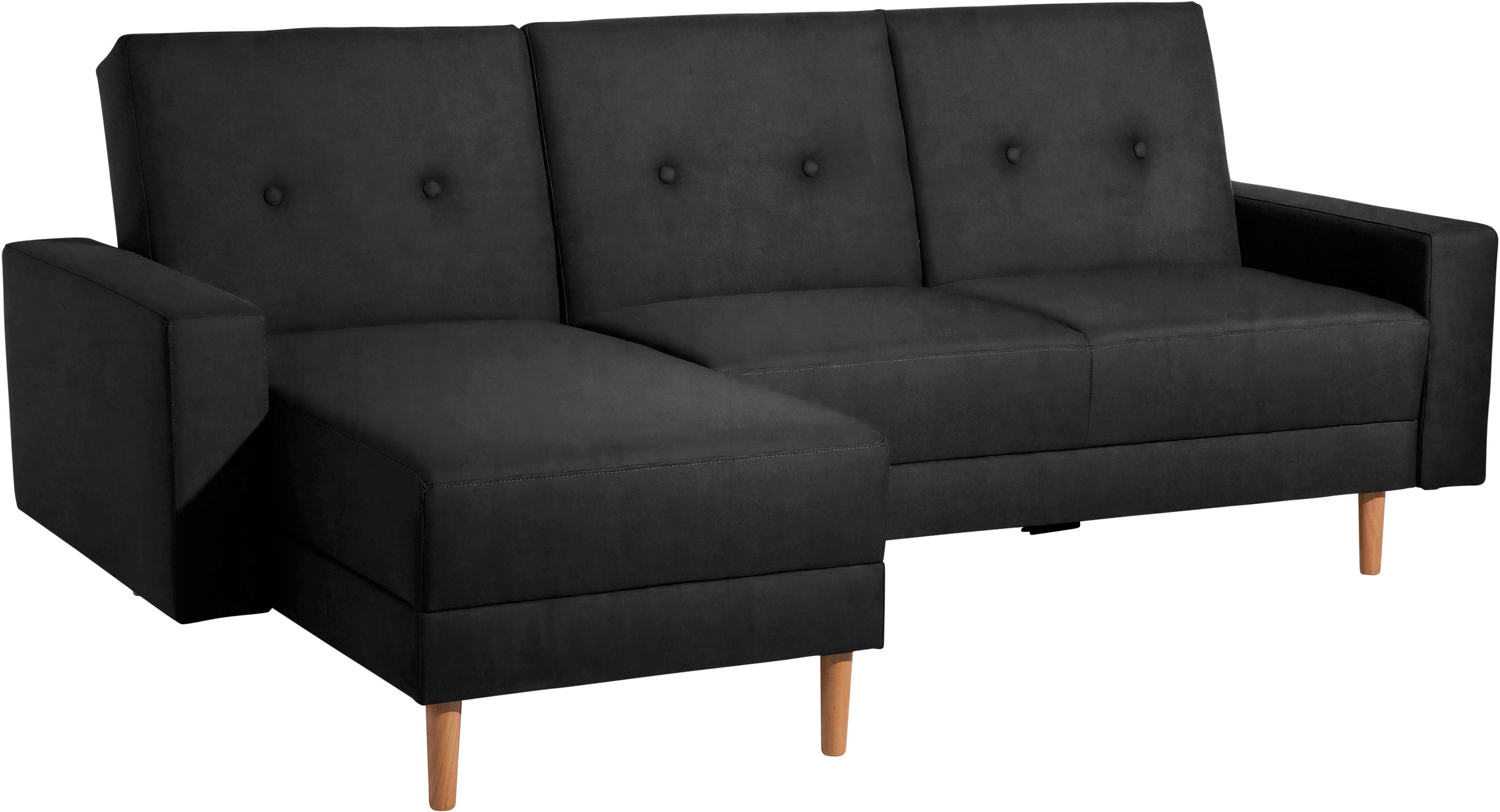 Max Winzer® Ecksofa »Just Chill«, Schlafsofa mit Recamiere, Rückenverstellung, inklusive Stauraumhocker