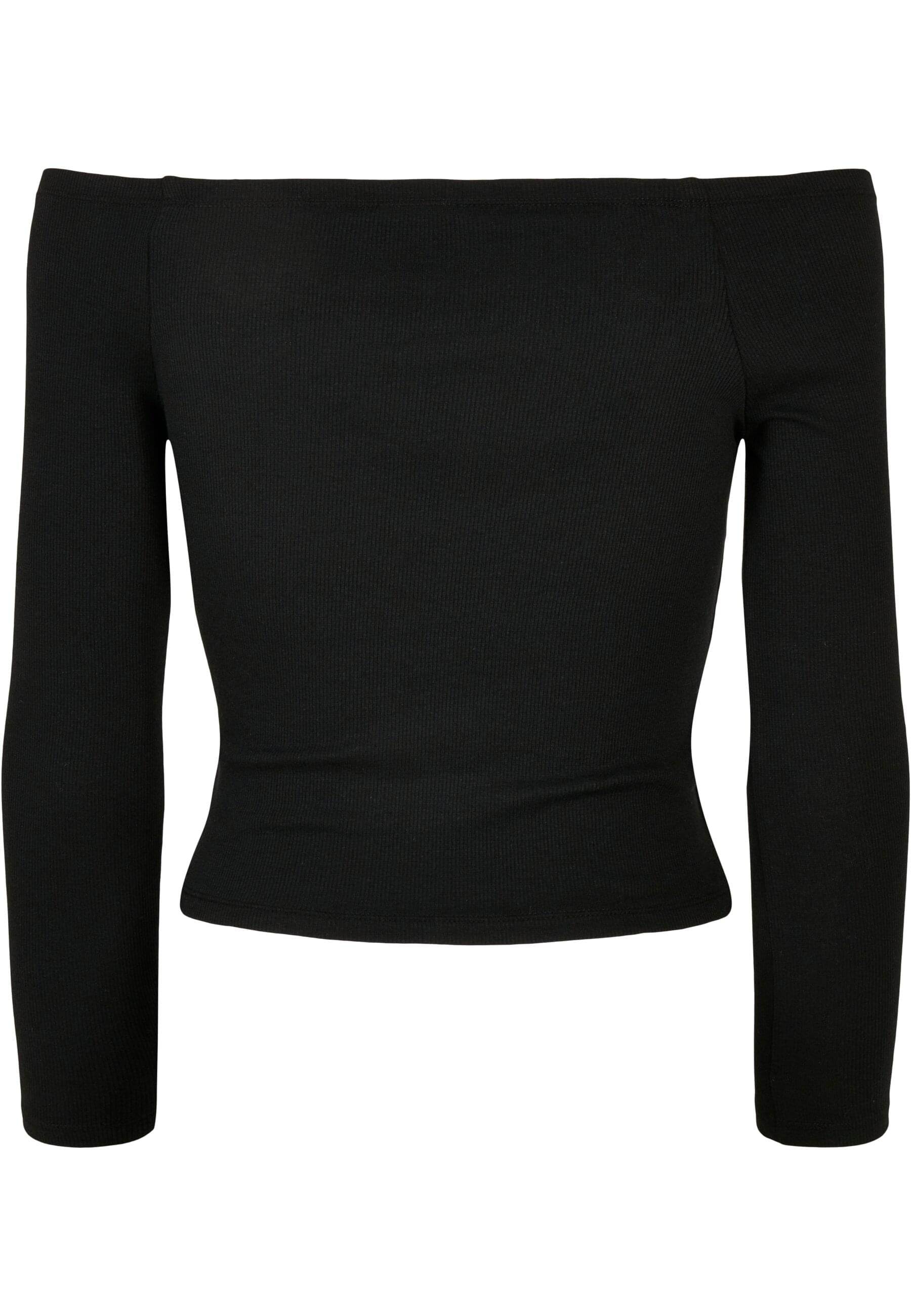 URBAN CLASSICS Langarmshirt »Urban Classics Damen Ladies Off Shoulder Rib Longsleeve«, (1 tlg.)