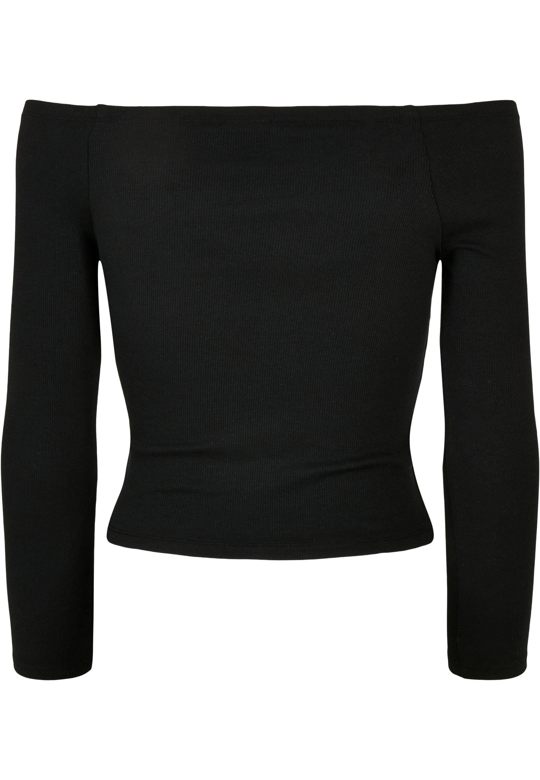 URBAN CLASSICS Langarmshirt "Urban Classics Damen Ladies Off Shoulder Rib L günstig online kaufen