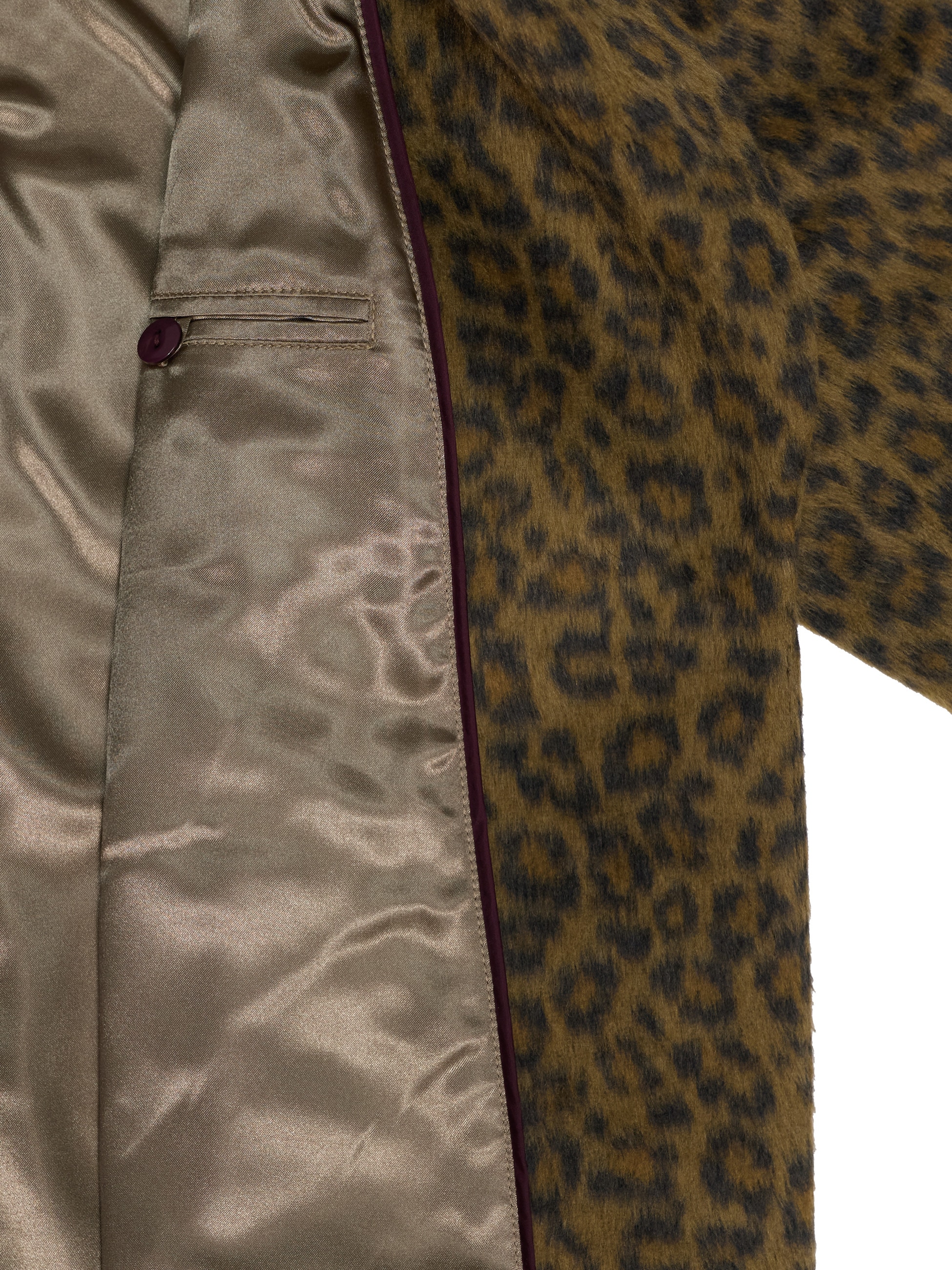 MANISA Fellimitatmantel, mit Animal-Print und Reverskragen