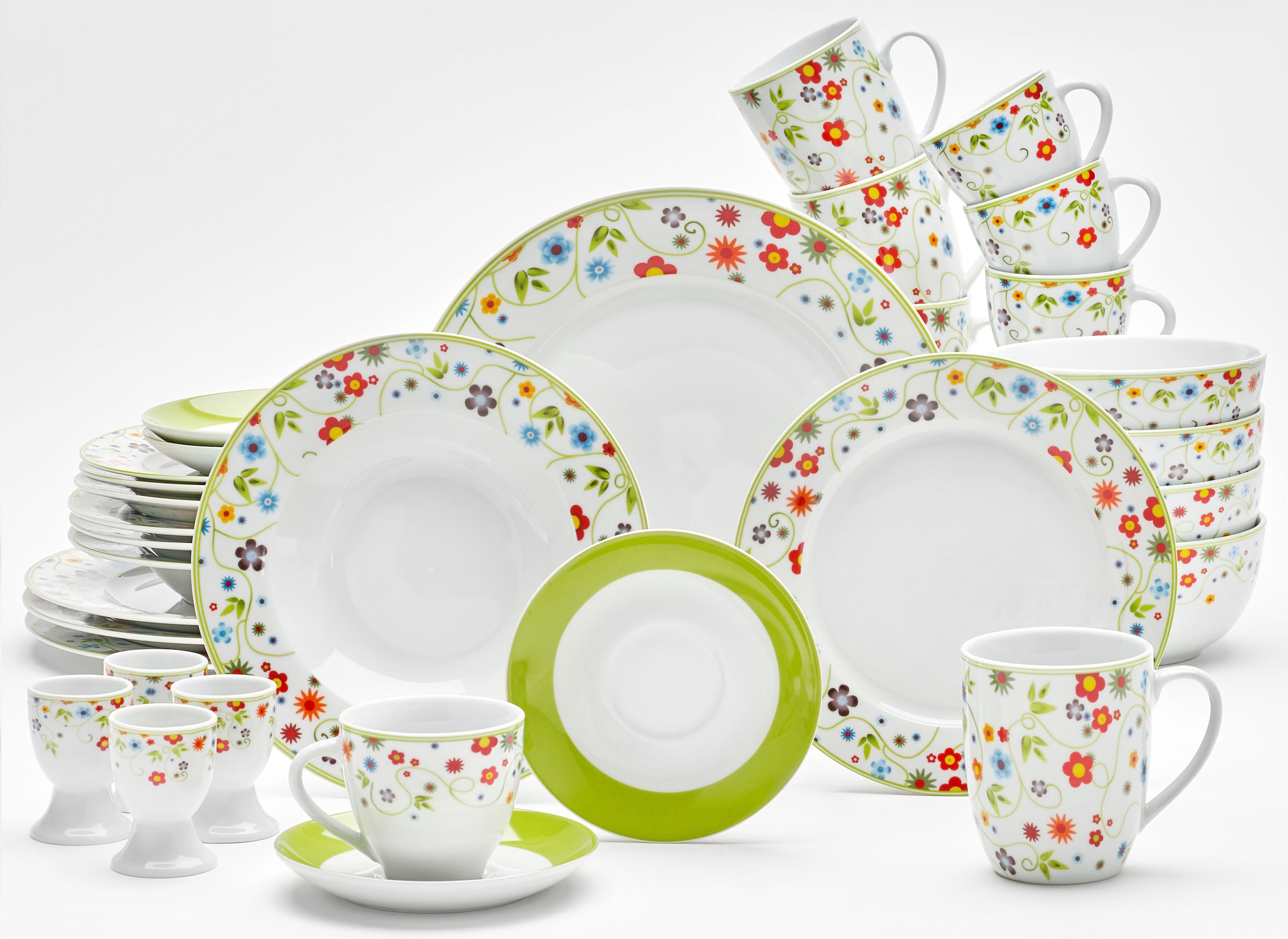 van Well Untertasse »Vario«, (Set, 6 St., 6 Untertassen Ø 14,5cm), Porzellan, spülmaschinen- und mikrowellengeeignet, Ø 14,5 cm