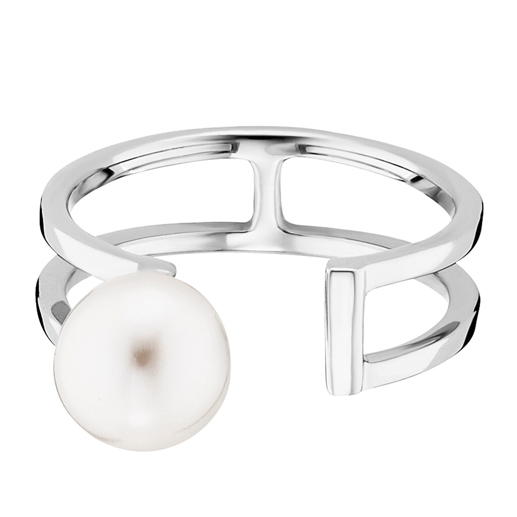 CAÏ Fingerring »925-/ Sterling Silber rhodiniert Perlen«