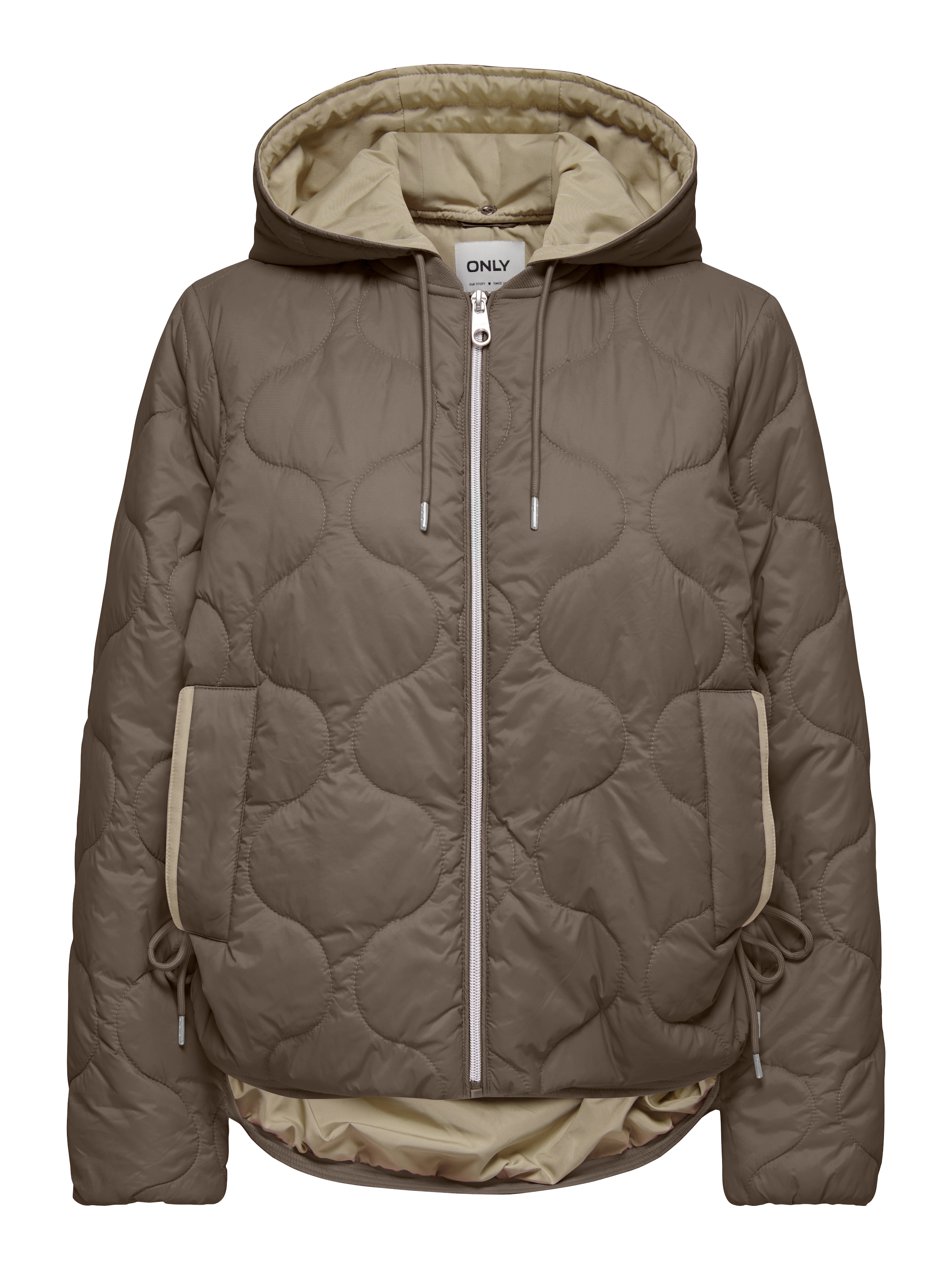 ONLY Steppjacke »ONLMIKI HOOD QUILT JACKET CC OTW« mit Kapuze mit seitlichem Kordelzug am Saum