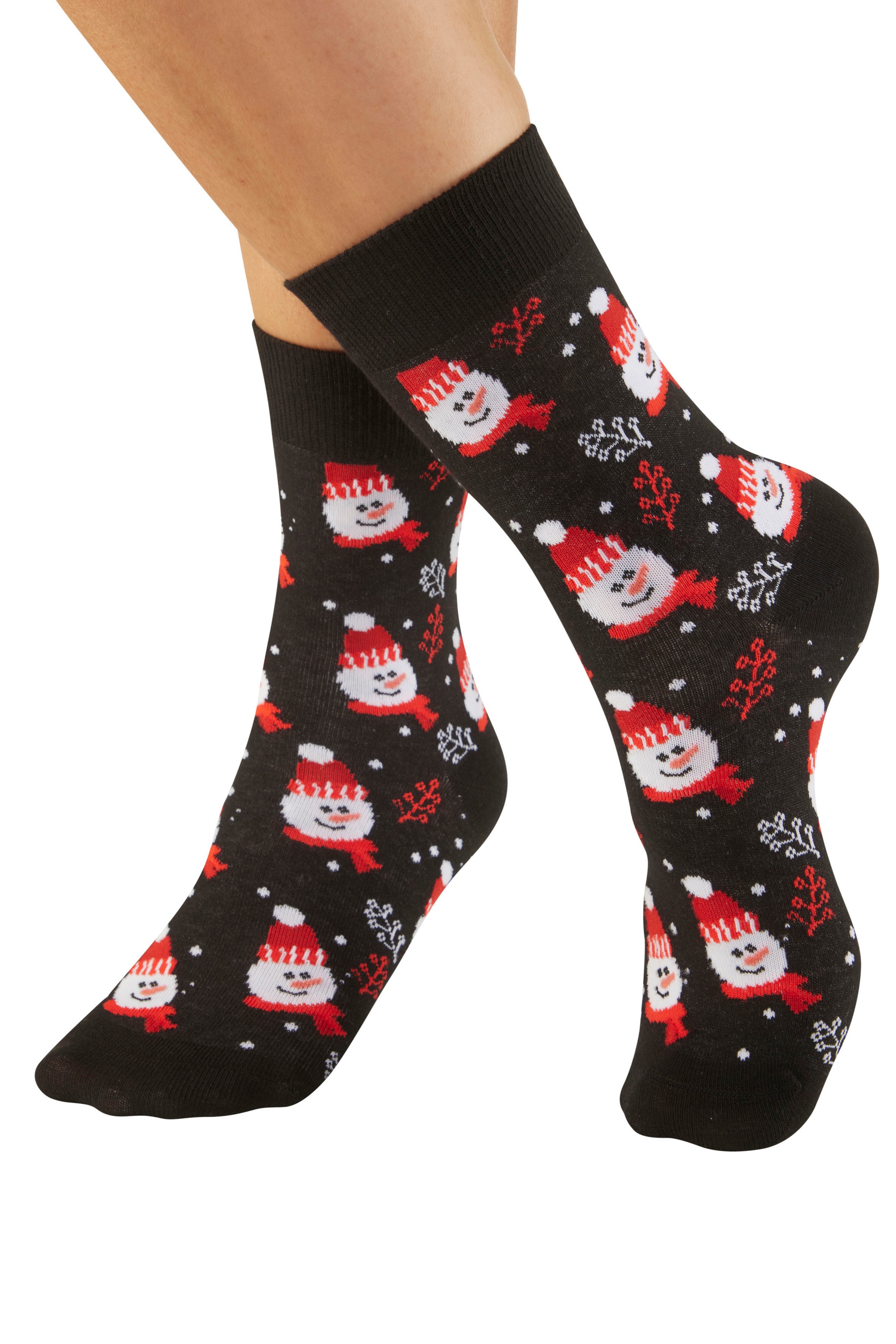 H.I.S Basicsocken, (Packung, 3 Paar), mit lustigen Weihnachtsmotiven