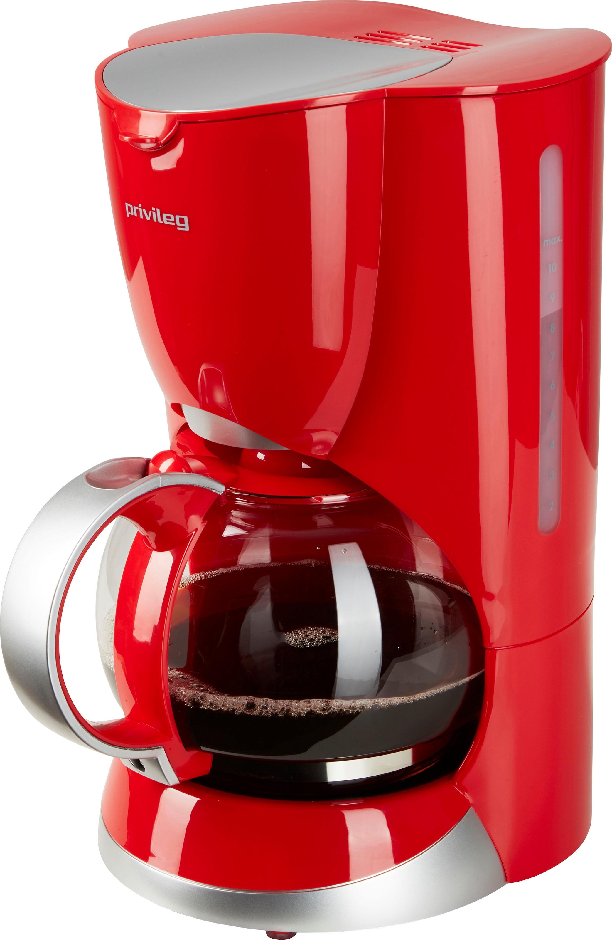 Privileg Filterkaffeemaschine 1080 1,37 kaufen Watt, 1x4, rot | Papierfilter, Max. l Kaffeekanne, BAUR »747528«