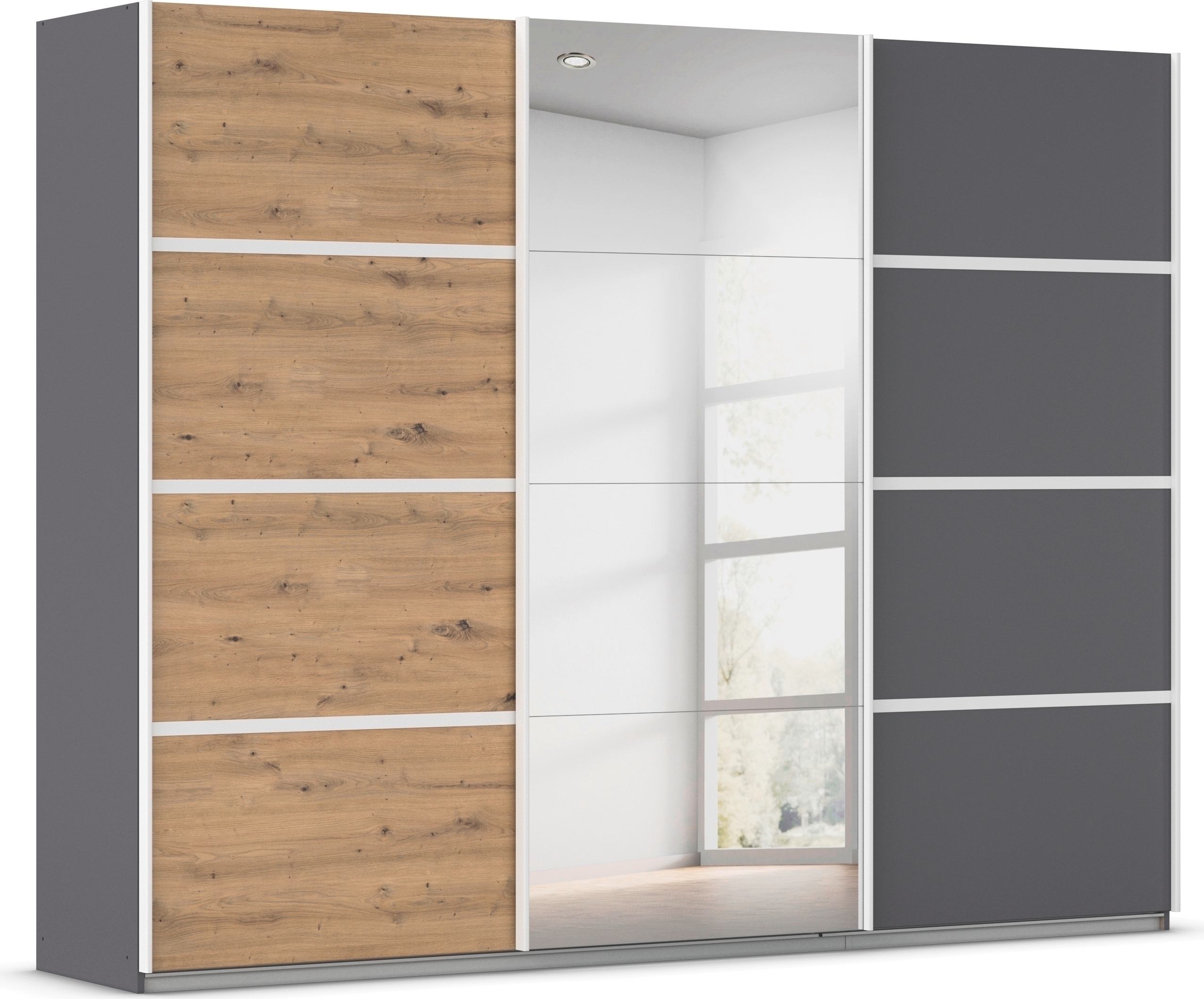 OTTO home Kleiderschrank "Mehrzweckschrank Aktenschrank Möbel Mietswohnung Schlafzimmer AVOLA" 3 verschiedene Ausstattungen BASIC/CLASSIC/PREMIUM (inkl. SOFT-CLOSE), mit eleganten Zierleisten in Chrom, Schwarz oder Weiß MADE IN GERMANY