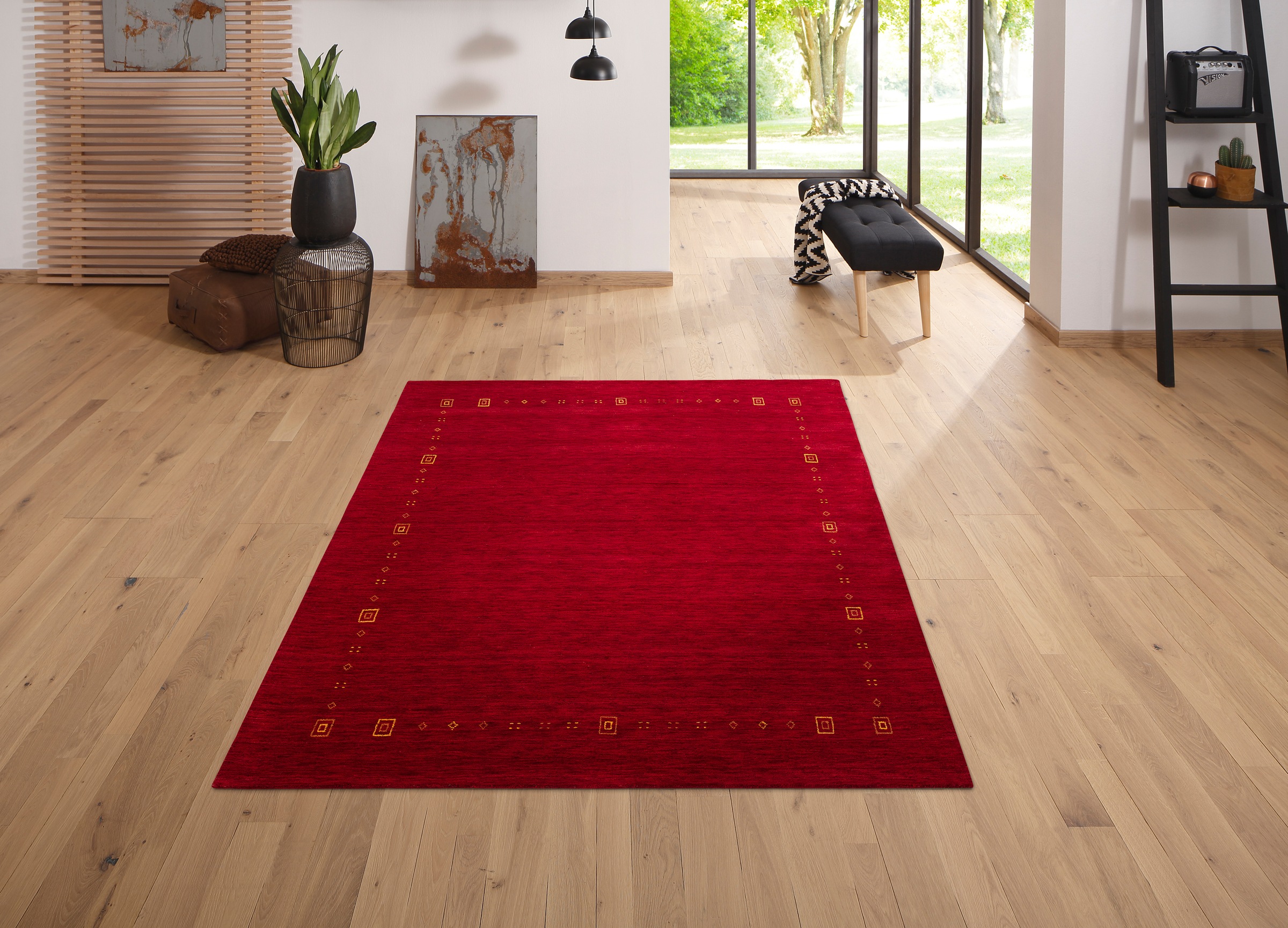 OTTO home Wollteppich "Felia" rechteckig 12 mm Höhe reine Wolle, handgewebt günstig online kaufen