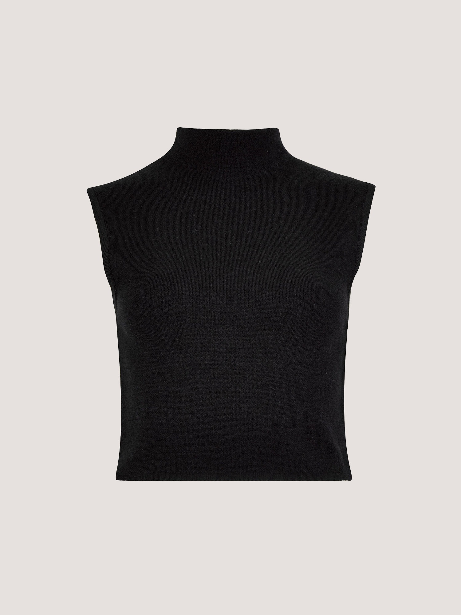 Apricot Crop-Top »Hochgeschlossenes Strick-Crop-Top« in unifarben