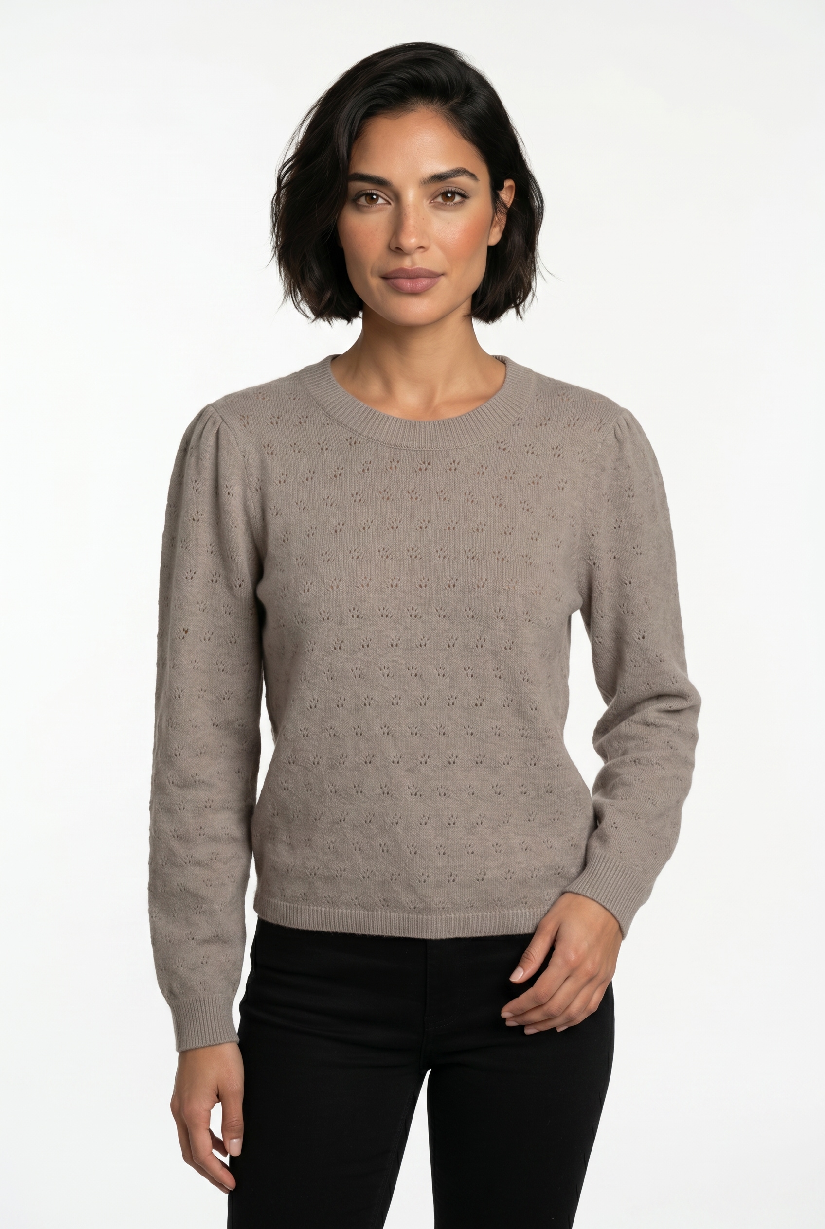 Vero Moda Strickpullover "VMDOFFY STITCH LS O-NECK PULLOVER NOOS" Materialmix, regular fit