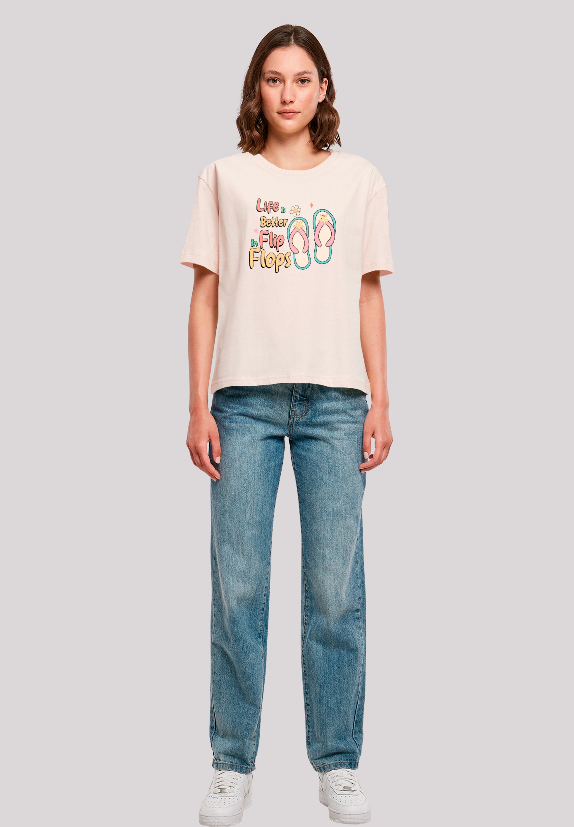 F4NT4STIC T-Shirt »Life Is Better In Flip Flops«, Premium Qualität
