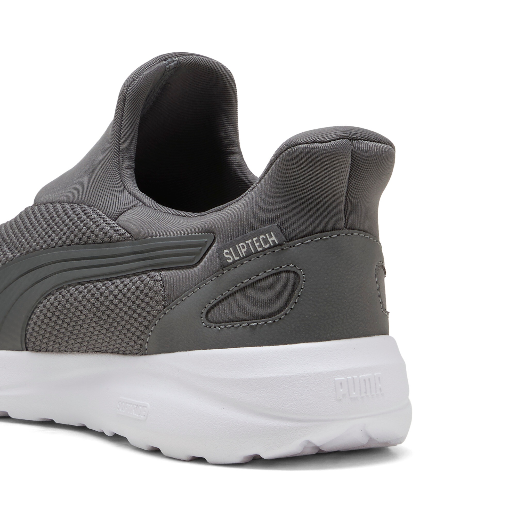 Walkingschuh PUMA "SOFTRIDE COSMIC SLIPTECH", Damen, Gr. 43, cool schwarz gray, cool schwarz gray, Textil, unifarben, Schuhe Walkingschuh, mit profiliertem Laufsohlenprofil, mit Schlupfeinstieg, aus Textil 3