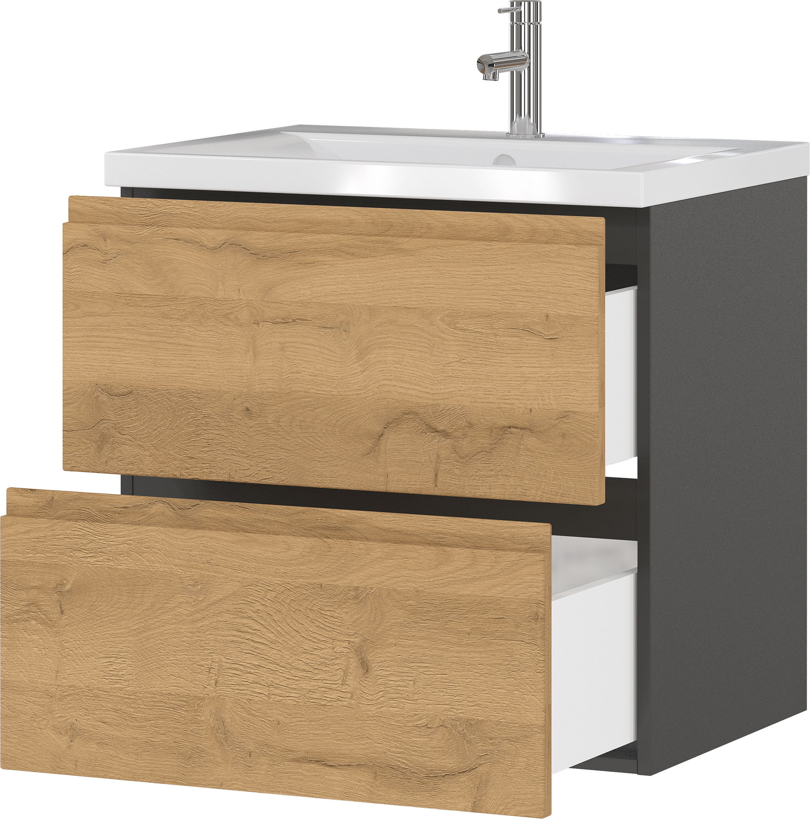 Thumbnail - GERMANIA "Scantic" Komplett-Set, Badmöbel Waschplatz inkl. Waschbecken, Breite 60 cm