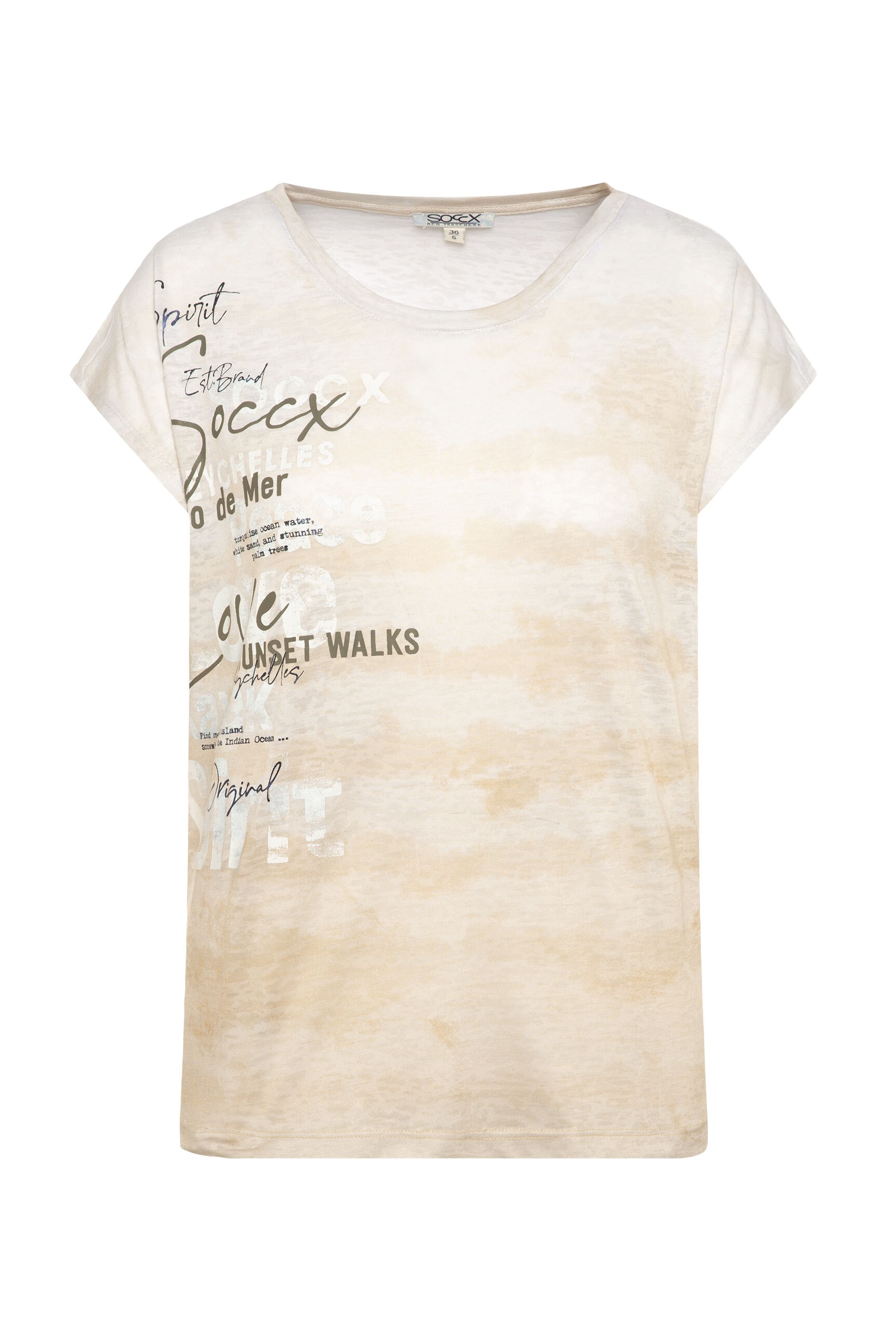 SOCCX Rundhalsshirt, mit überschnittenen Schultern